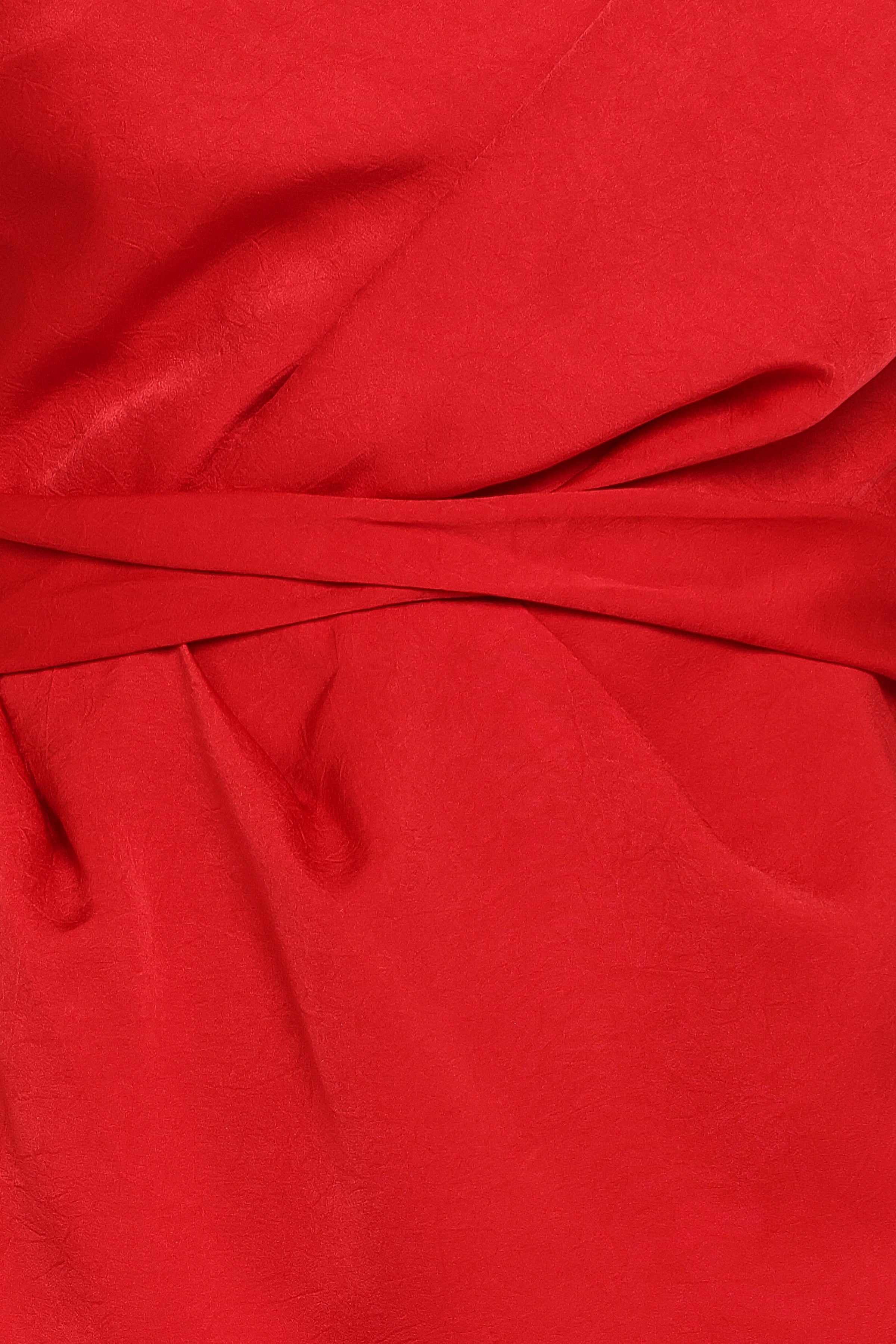 DRESSES Nadia One Shoulder Maxi Dress - Red Jacquard Satin