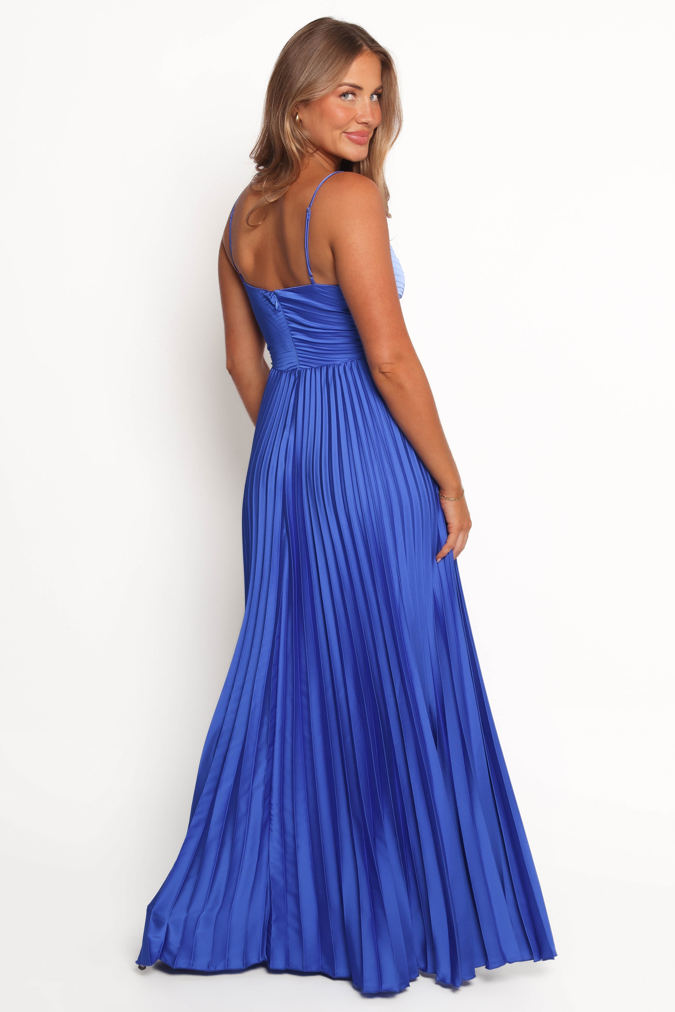 DRESSES Naira Pleated Maxi Dress - Blue