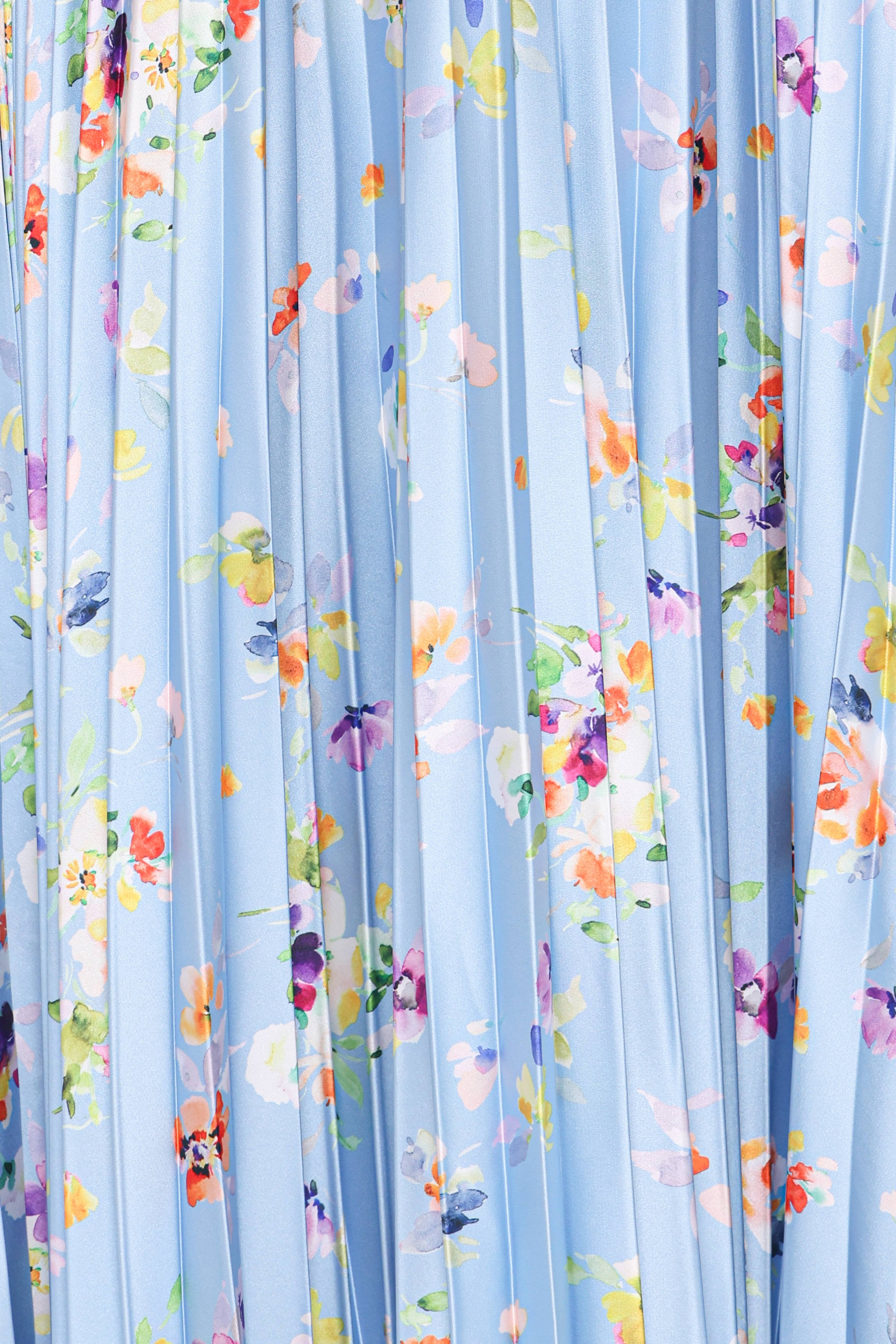 DRESSES Naira Pleated Maxi Dress - Cornflower Blue Floral
