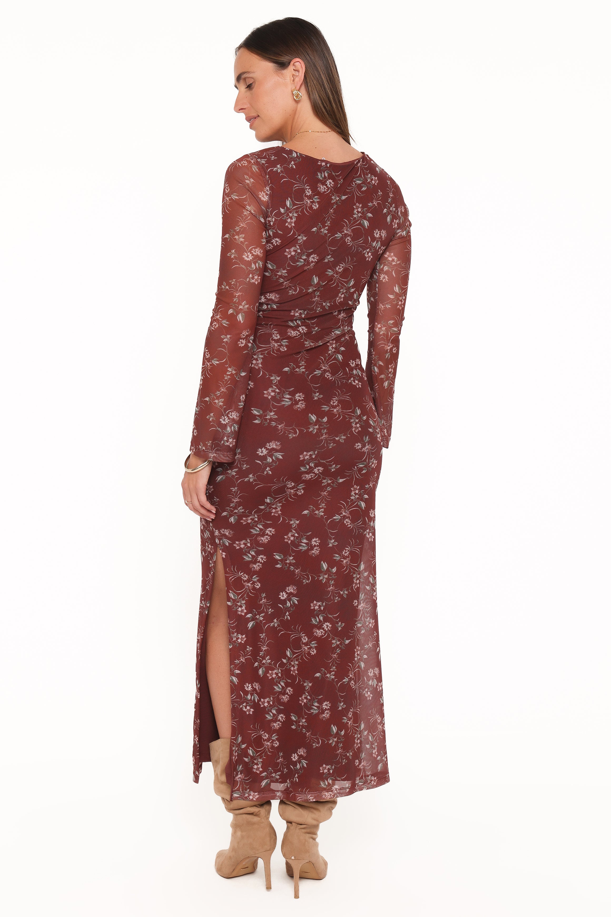 DRESSES Nash Long Sleeve Dress - Rust Floral