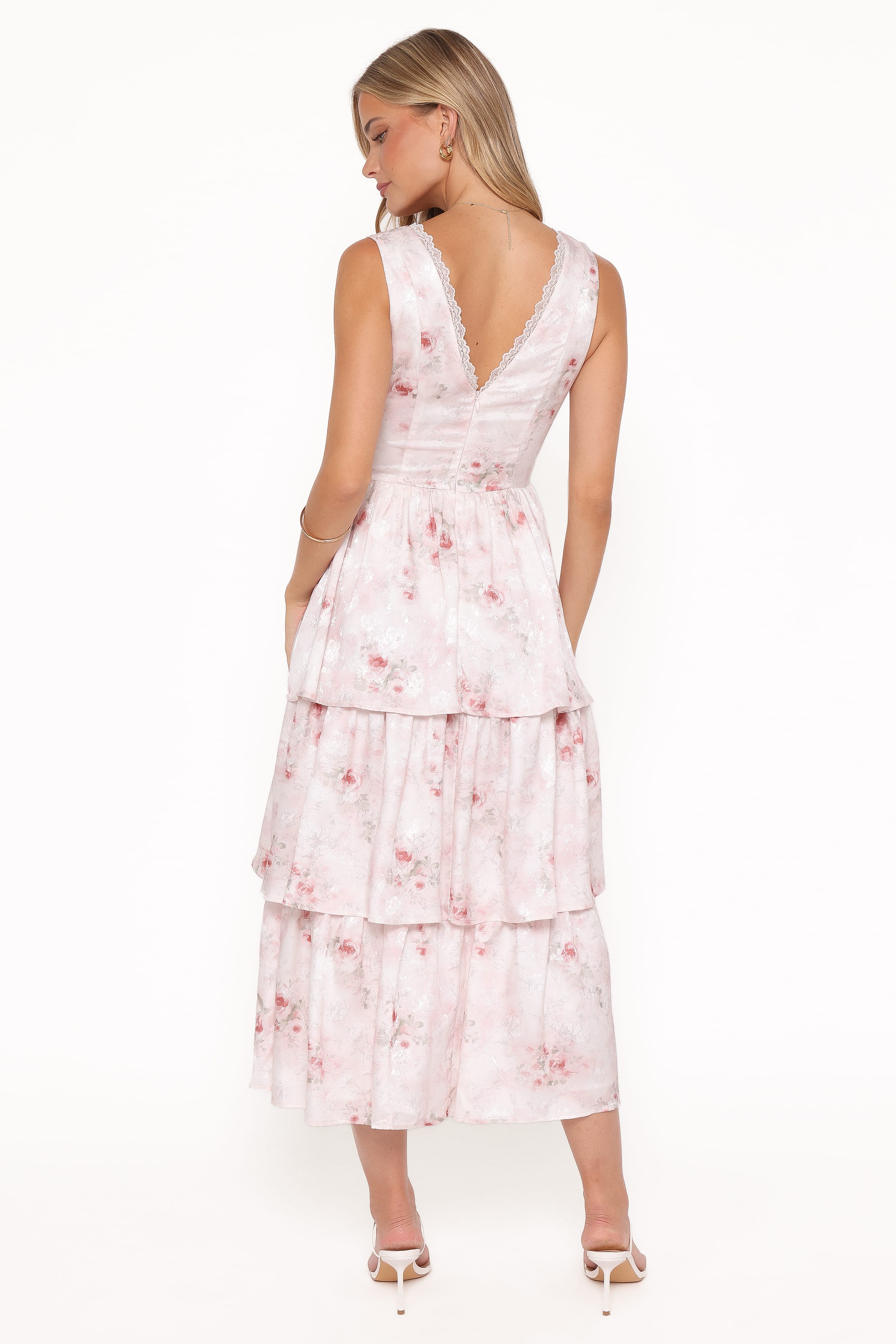 DRESSES Natarsha Maxi Dress - White Pink Floral