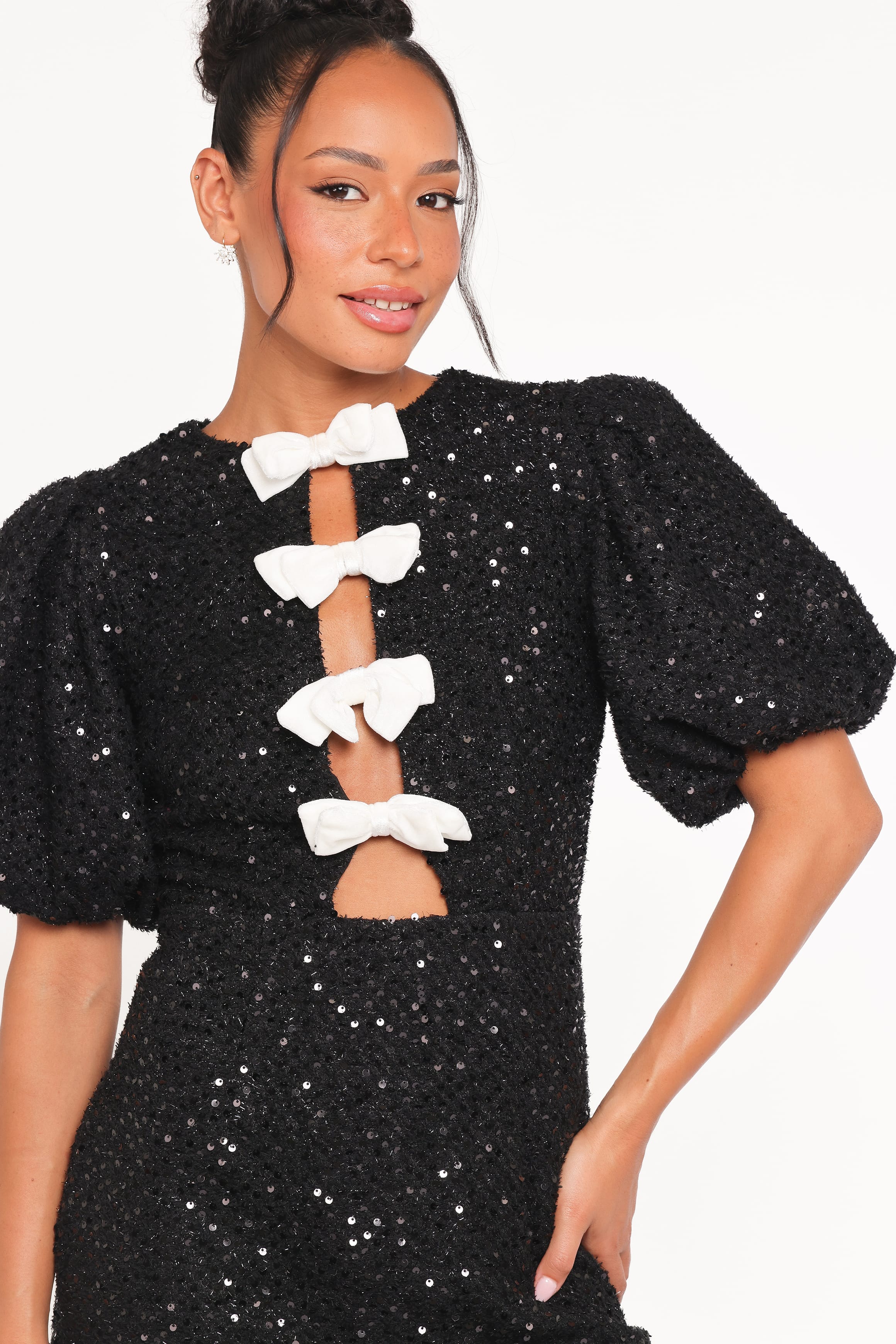 DRESSES Natasha Boucle Mini Dress - Black
