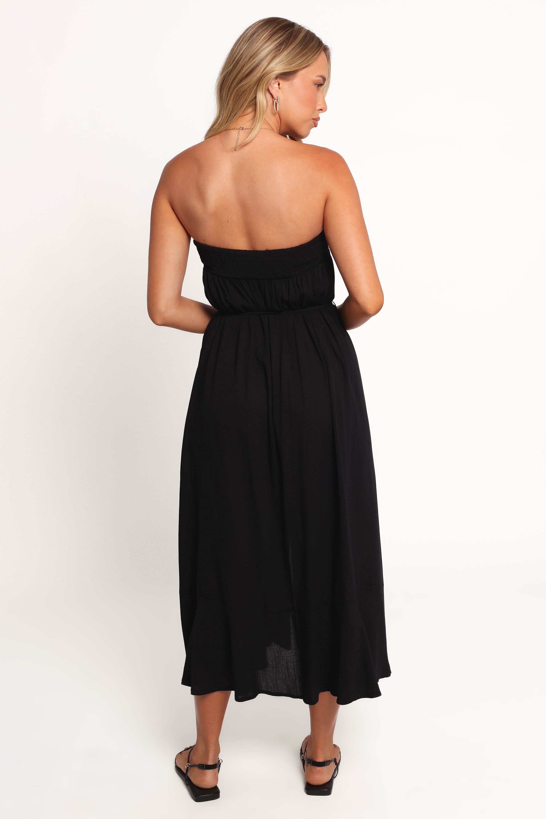 DRESSES Nerea Midi Strapless Dress - Black