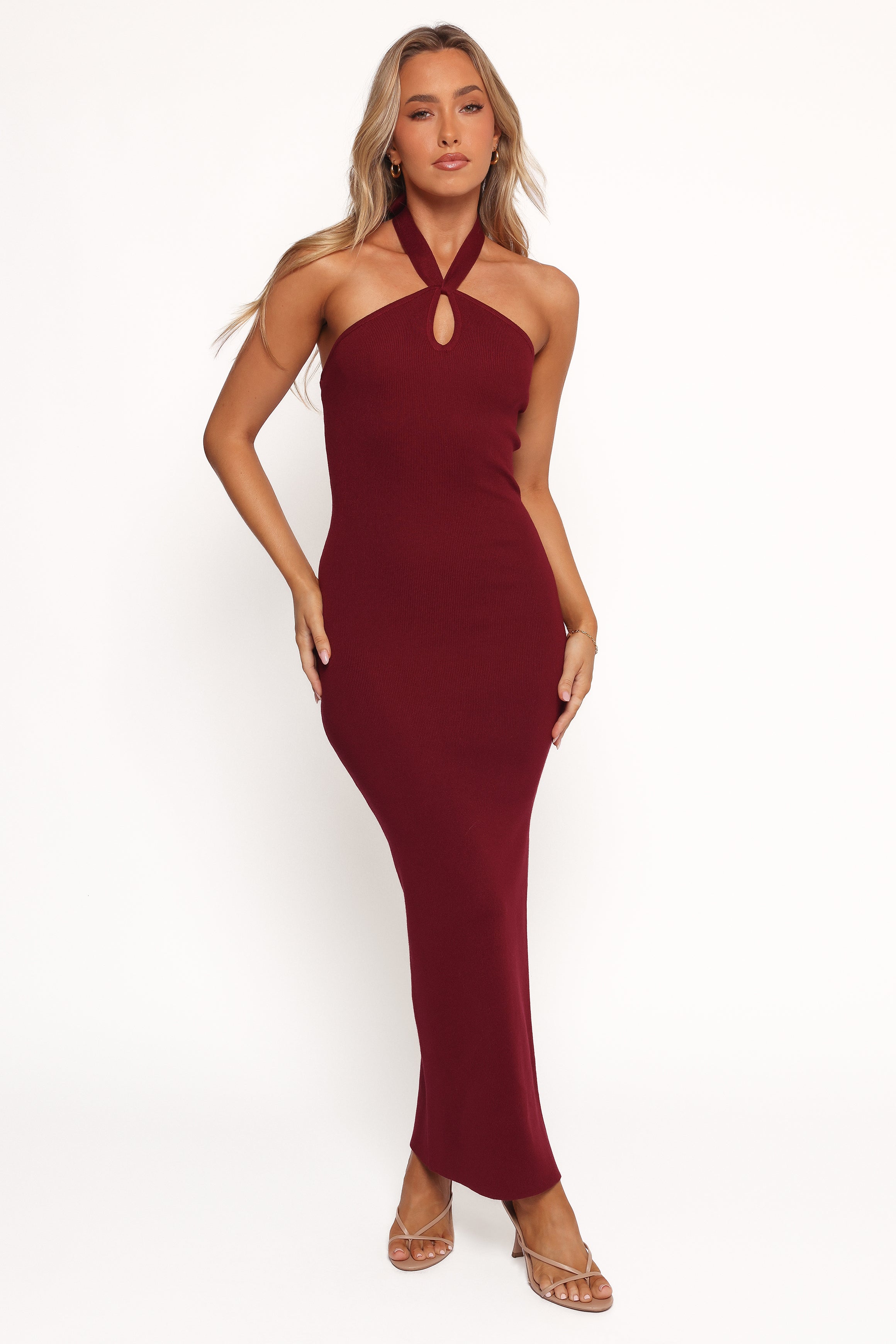 DRESSES Nessa Midi Dress - Dark Cherry