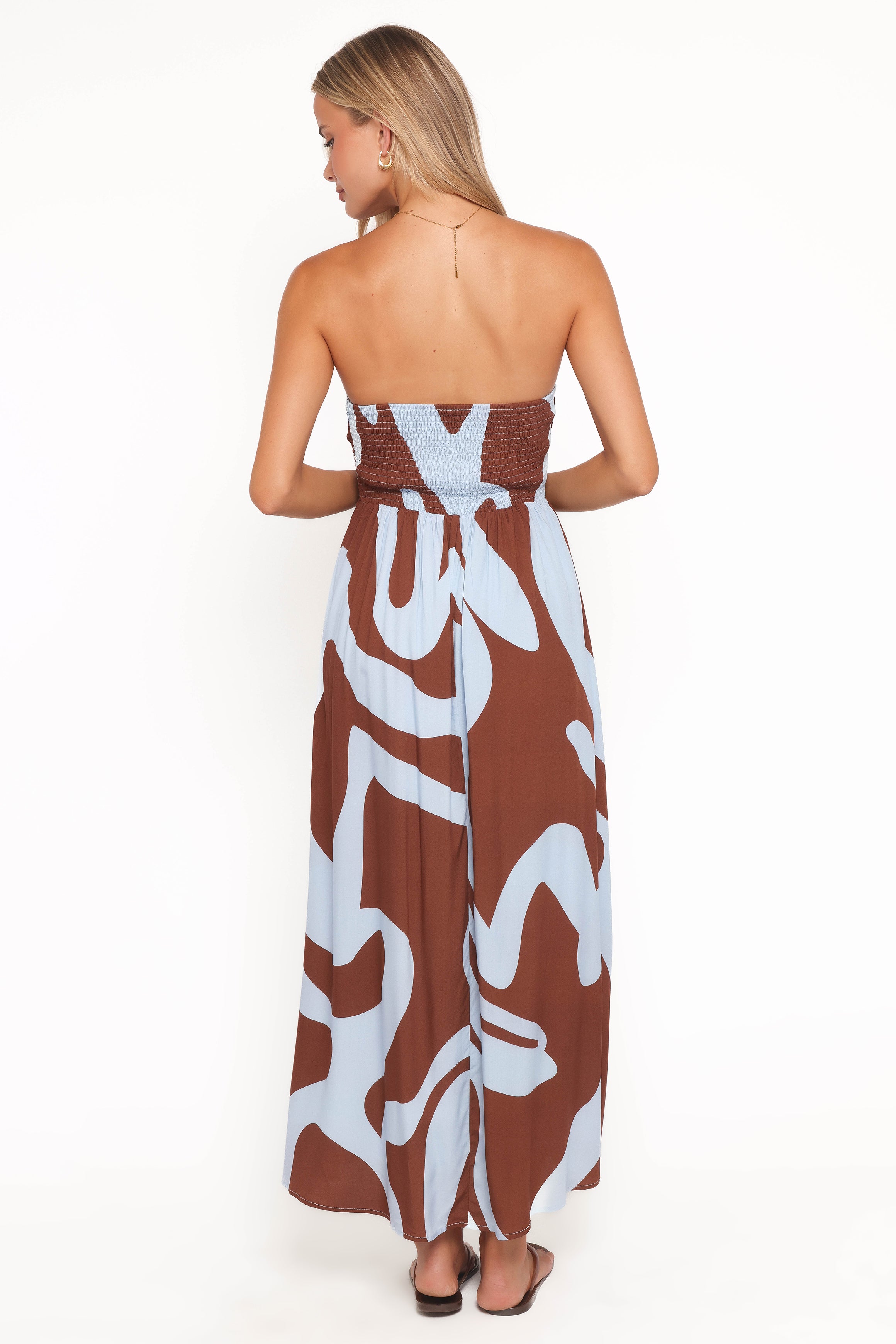 DRESSES Nesta Maxi Dress - Brown/Blue