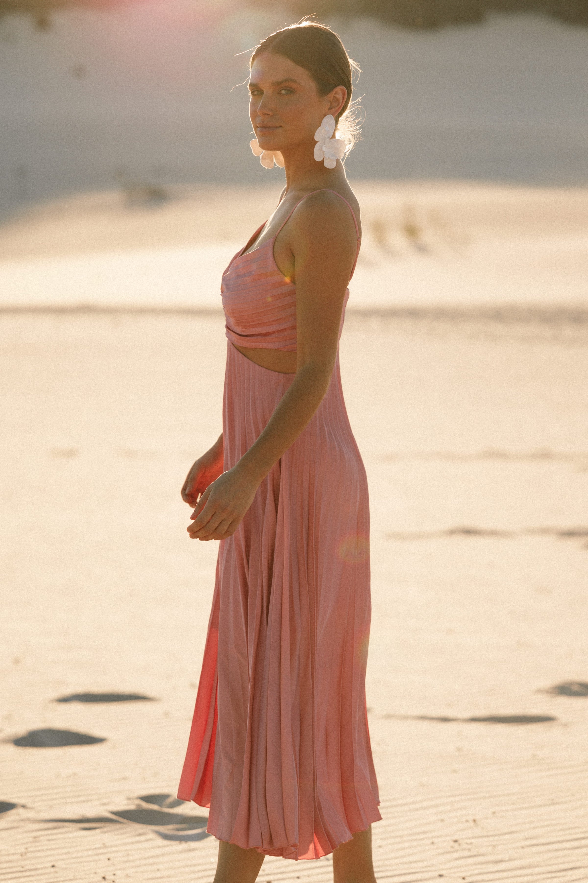 DRESSES Niamh Midi Dress - Poppy Pink