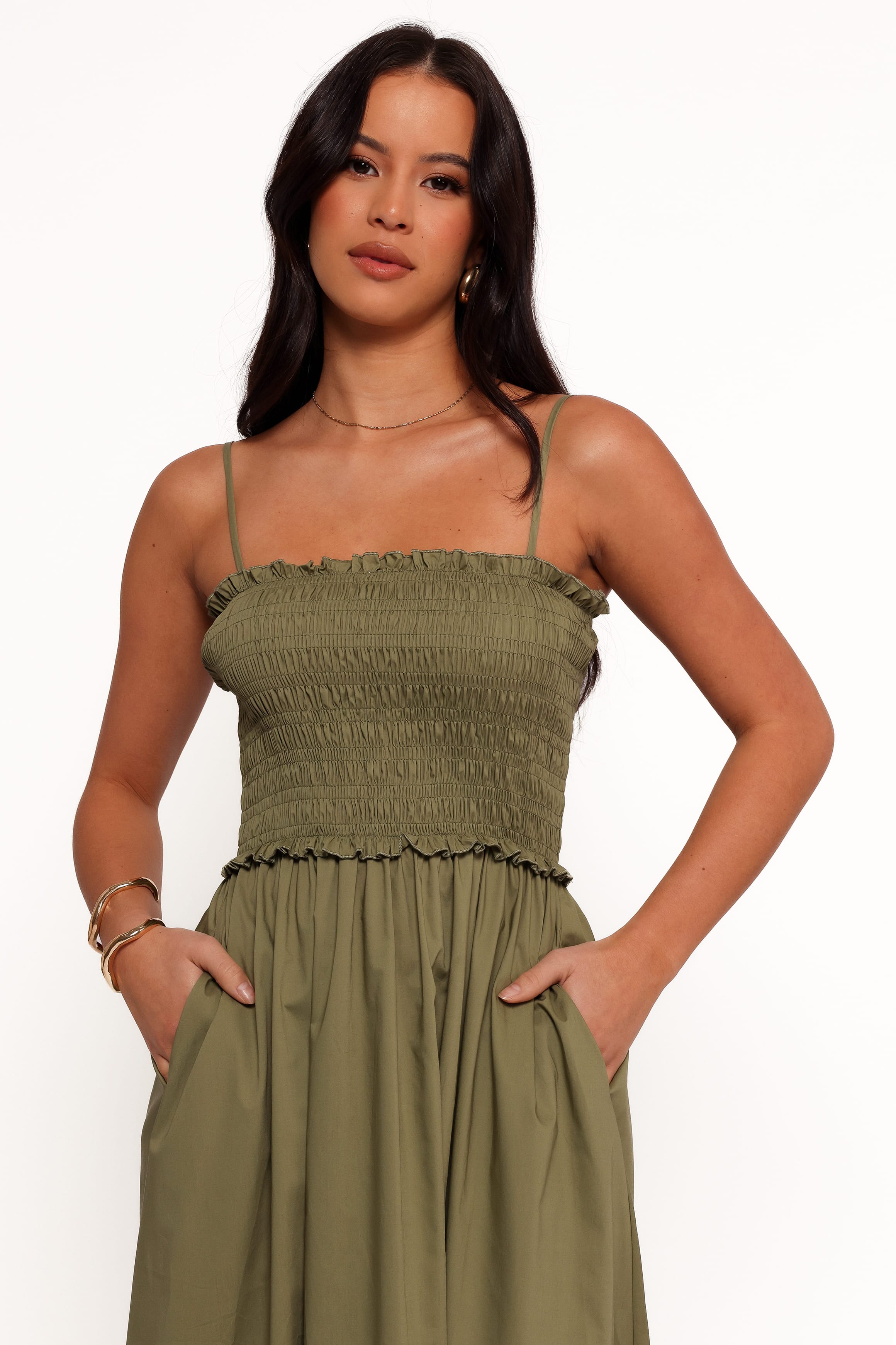 DRESSES Nigella Maxi Dress - Olive Green