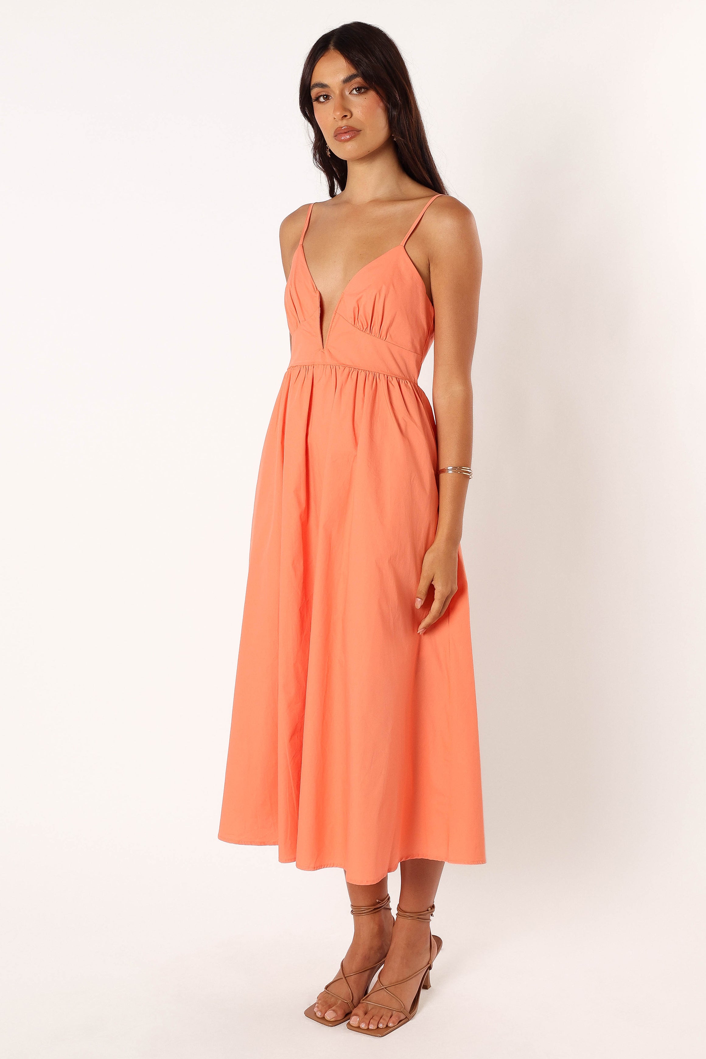 DRESSES @Noira Midi Dress - Apricot