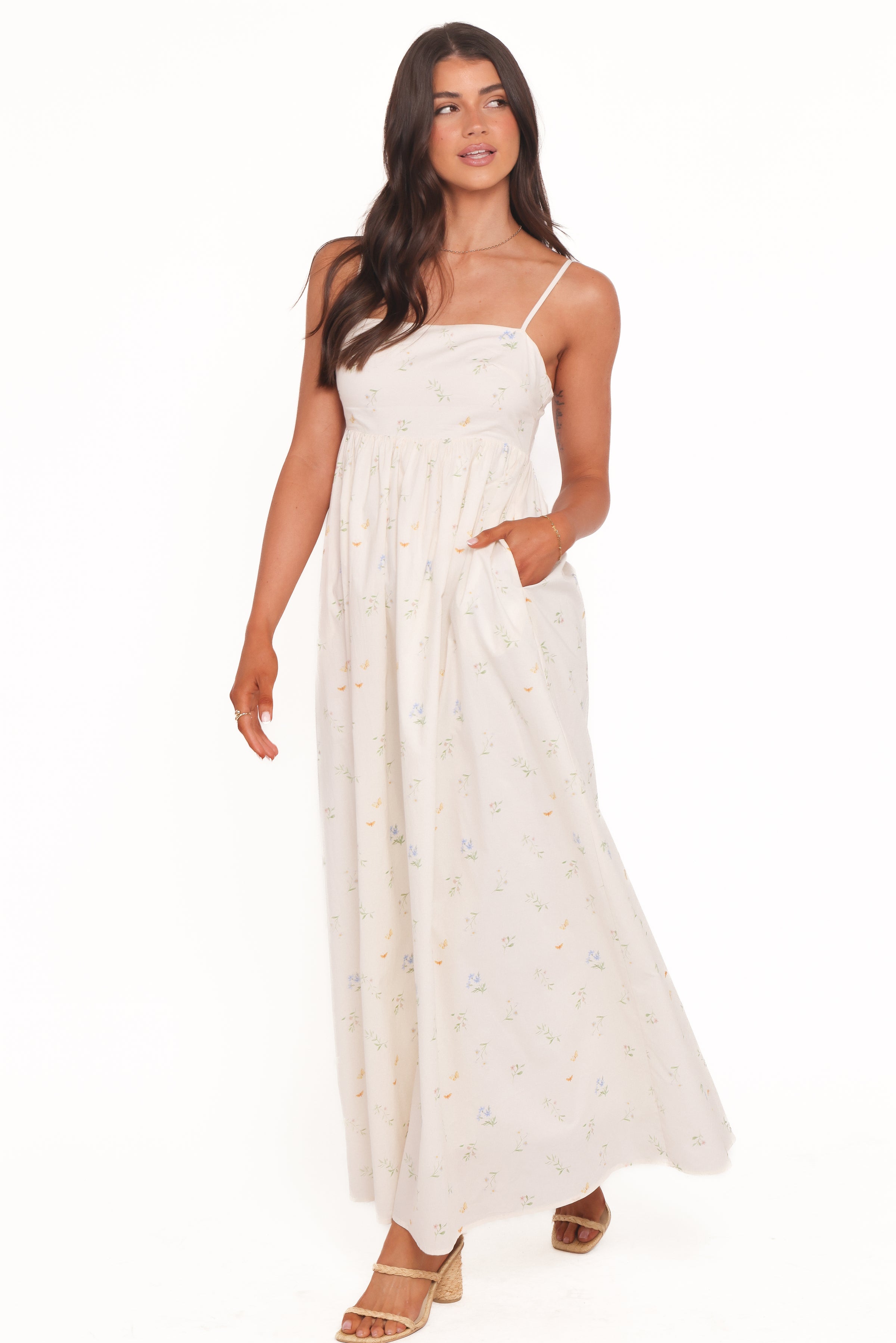 DRESSES Odessa Maxi Dress - White Floral