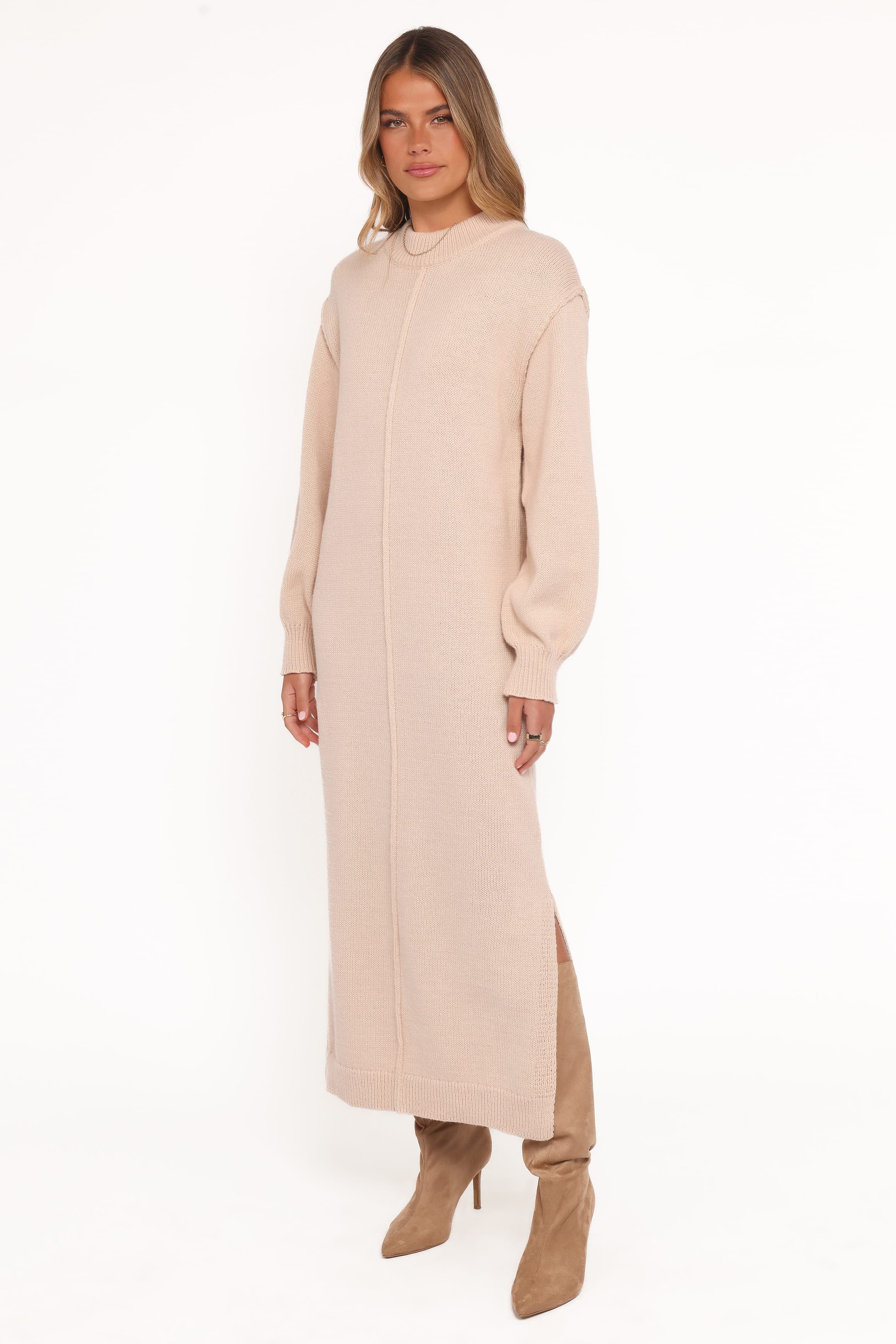 DRESSES Odile Knit Midi Dress - Tan