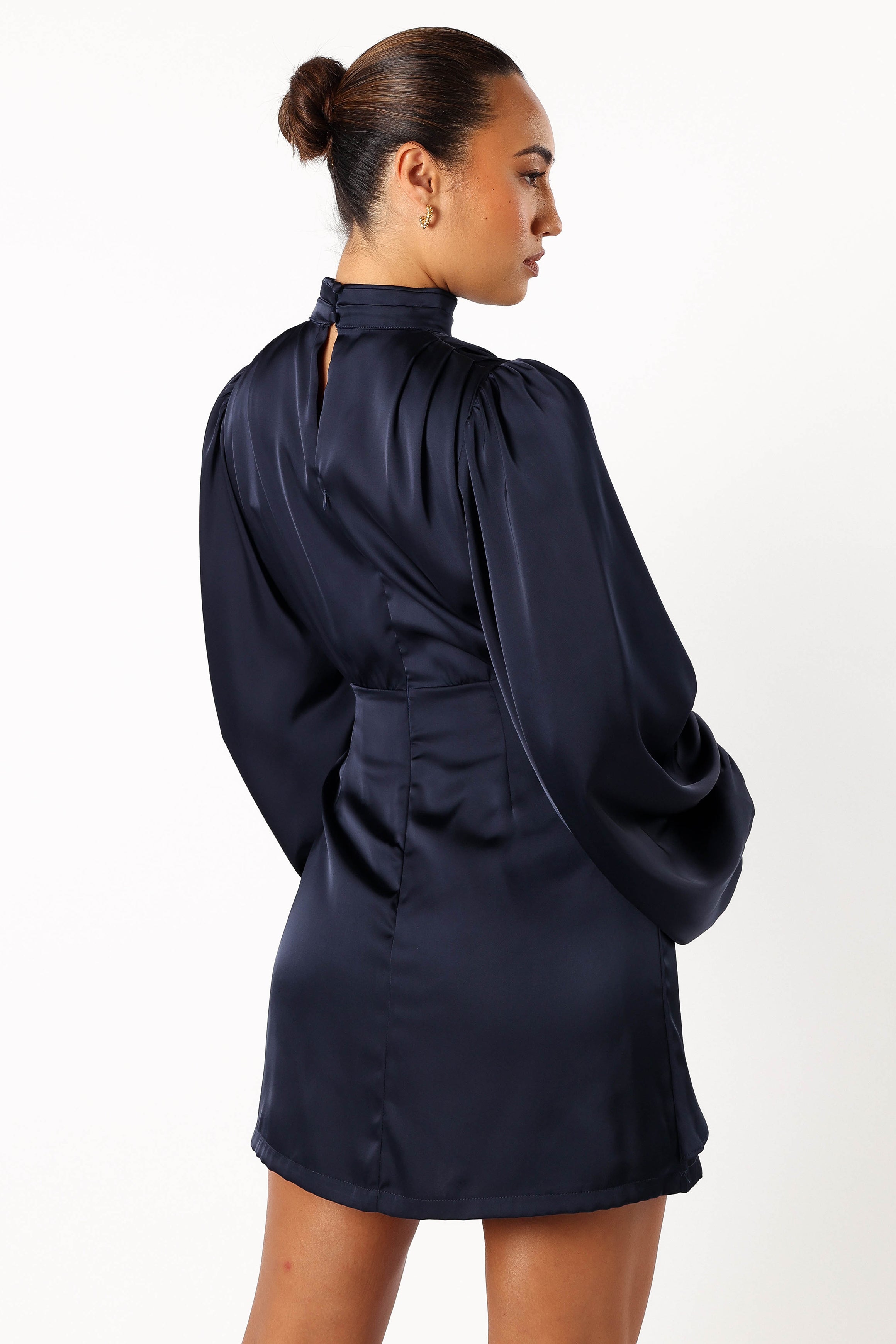 DRESSES @Opaline Long Sleeve Mini Dress - Navy