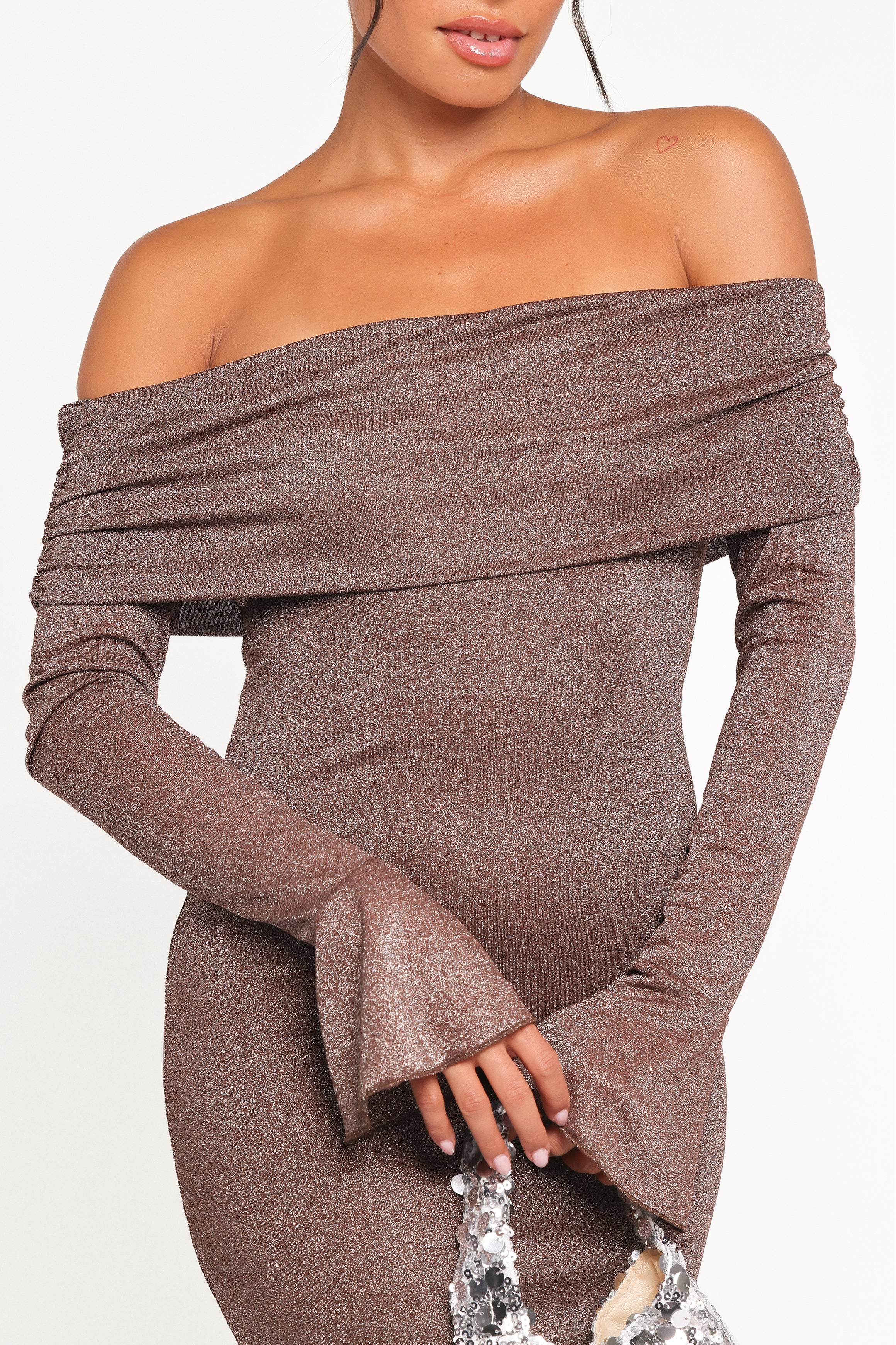 DRESSES Oraton Off Shoulder Maxi Dress - Brown