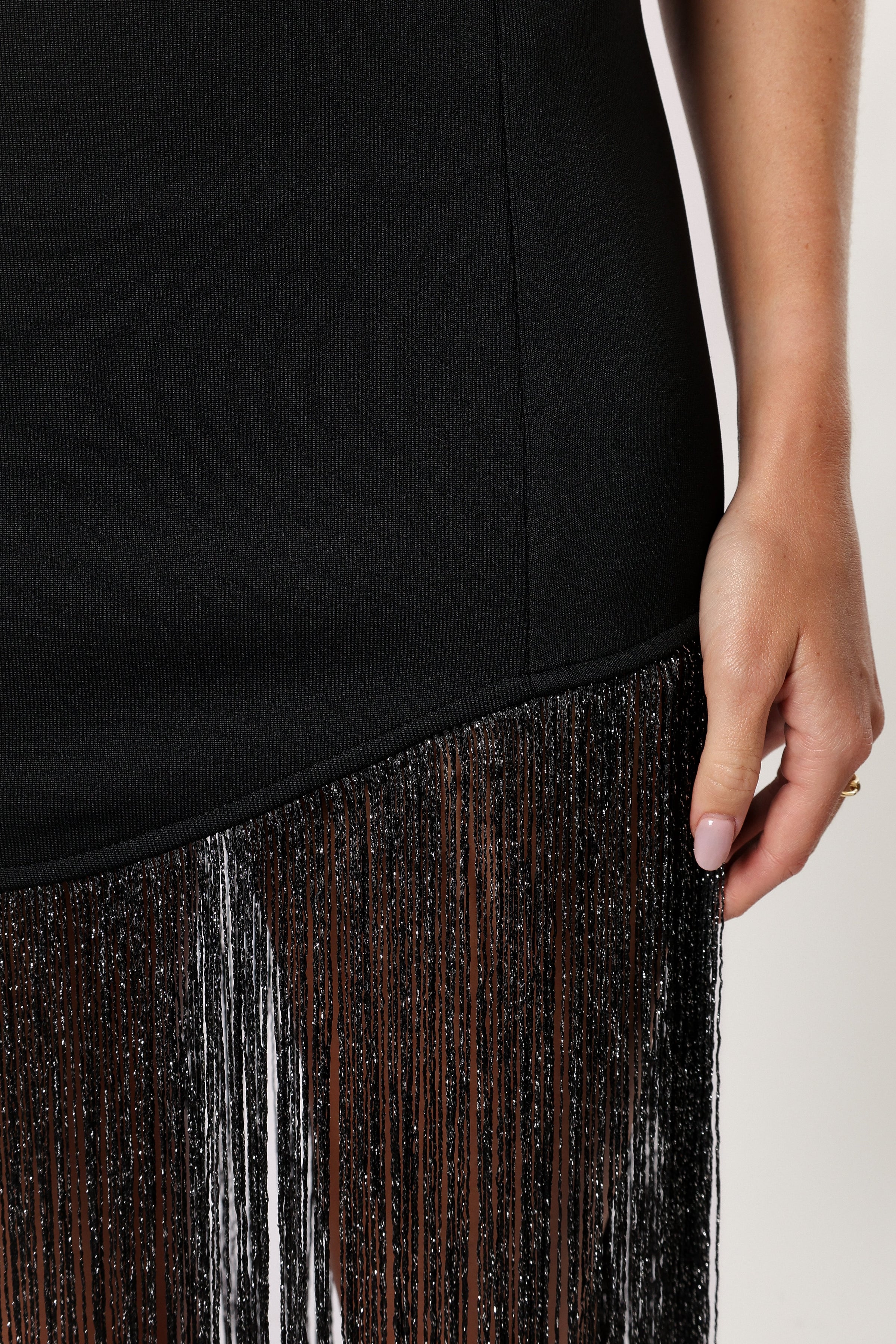 DRESSES @Padam Strapless Midi Dress - Black