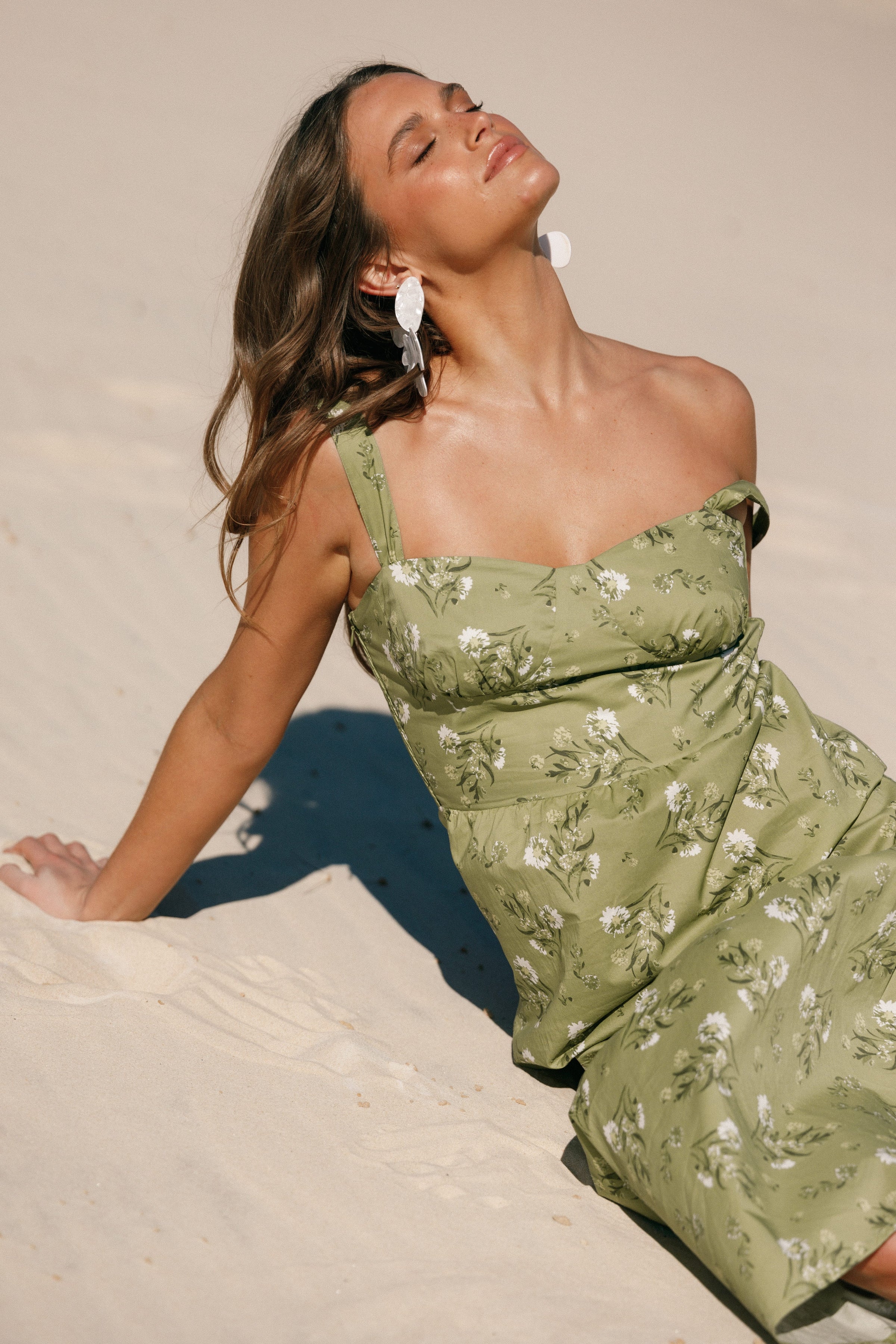 DRESSES Paisley Midi Dress - Sage Botanica