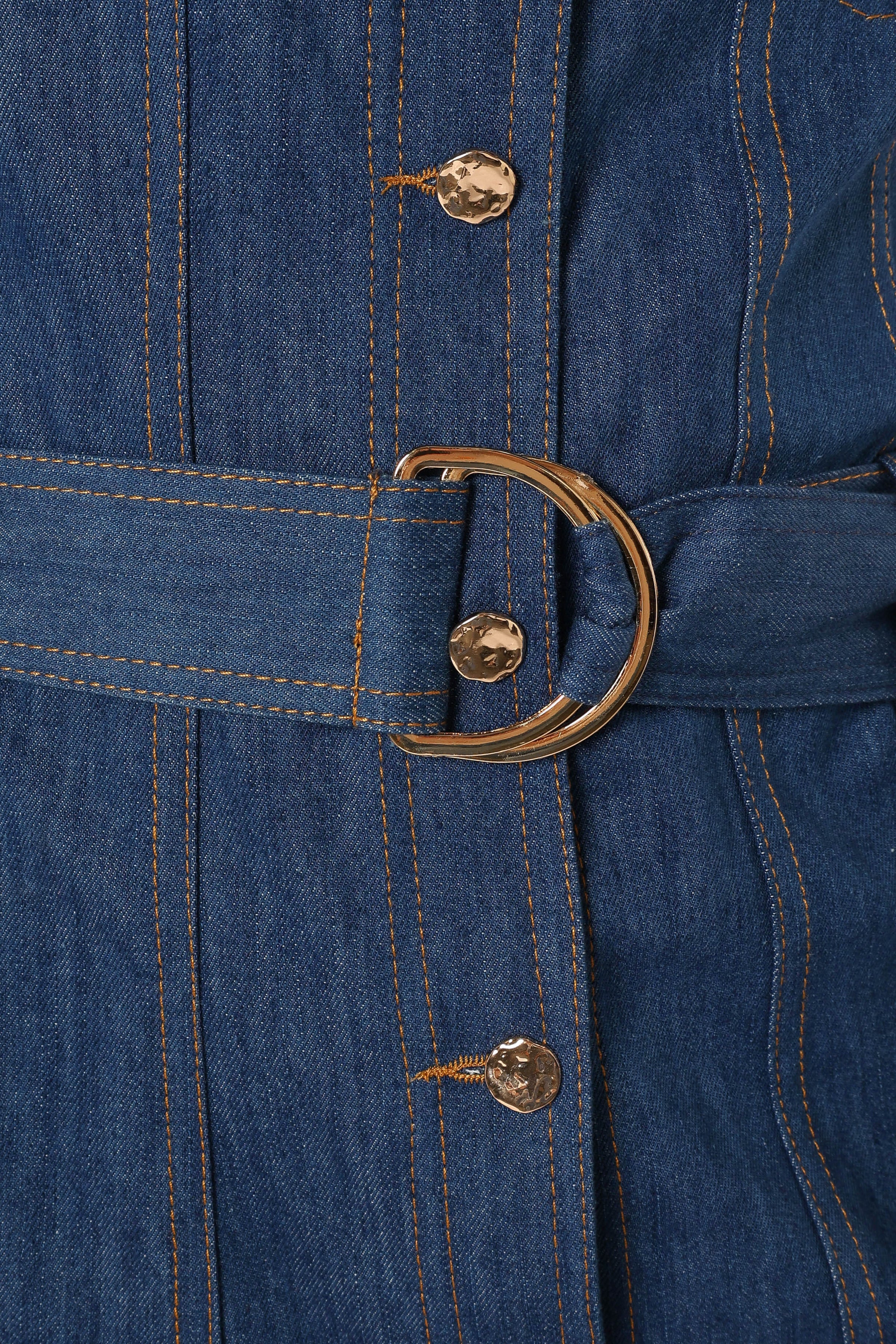 DRESSES @Parker Mini Dress - Denim