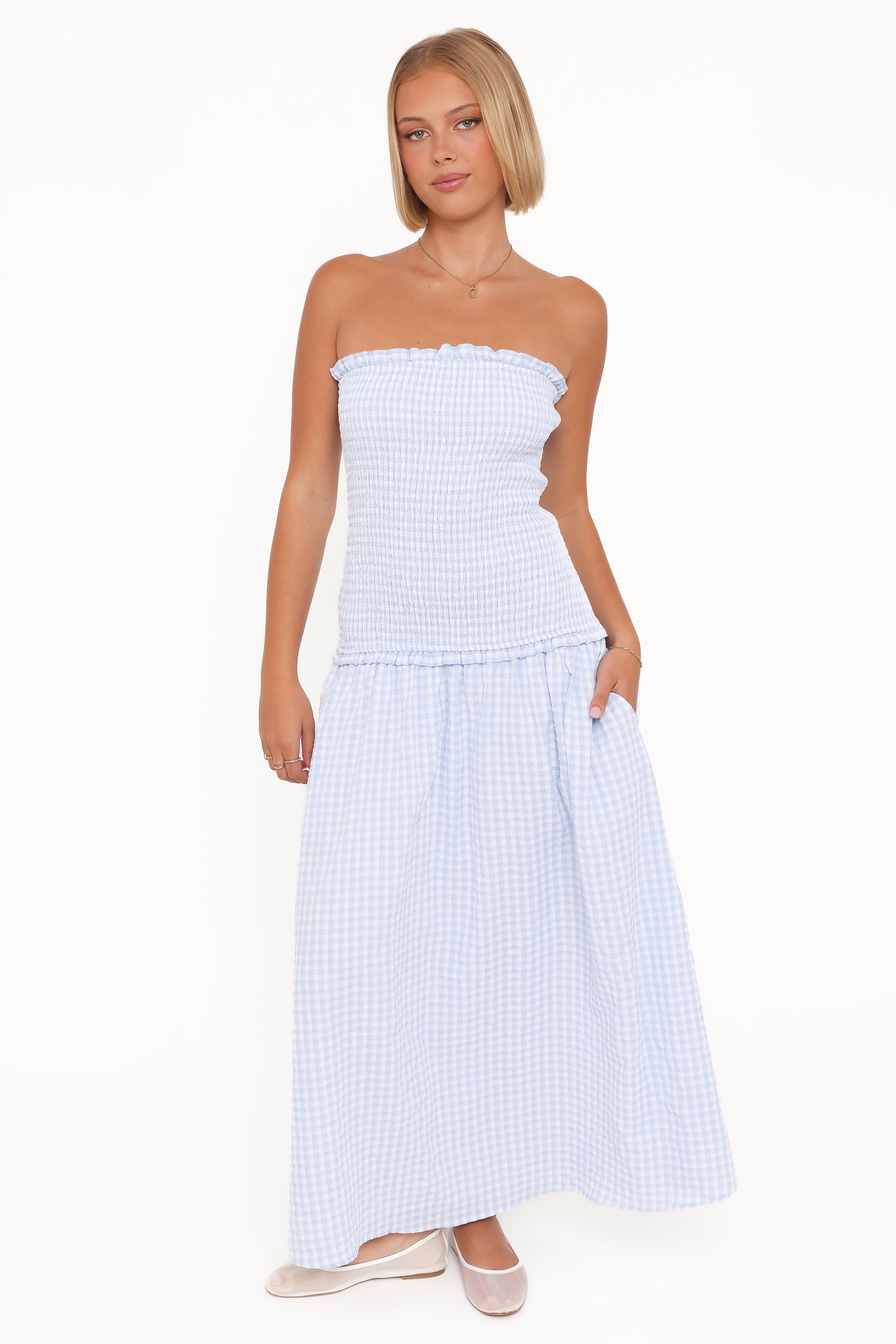 DRESSES Parkway Maxi Dress - Blue Gingham