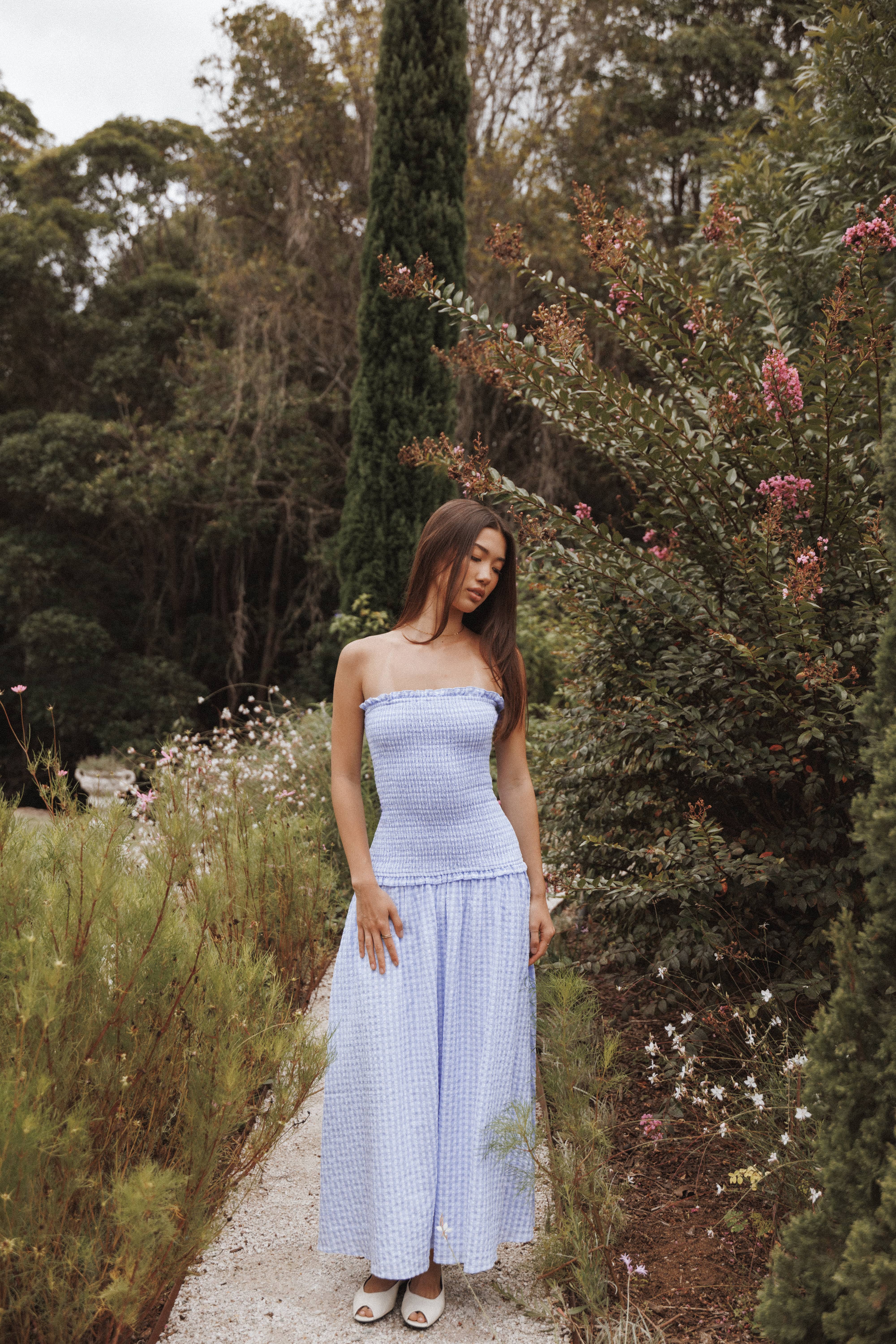 DRESSES Parkway Maxi Dress - Blue Gingham