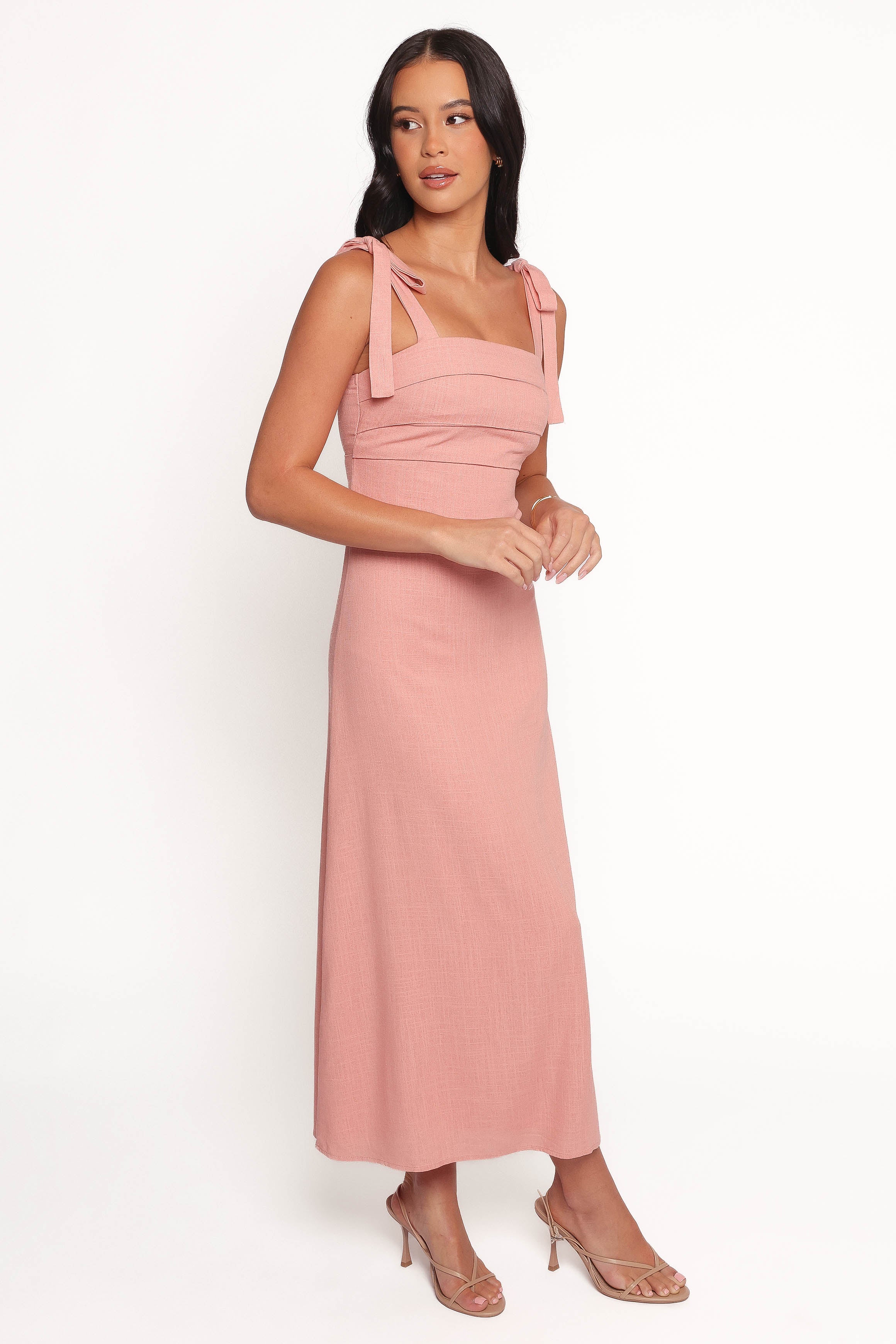 DRESSES Patterson Tie Shoulder Midi Dress - Blush