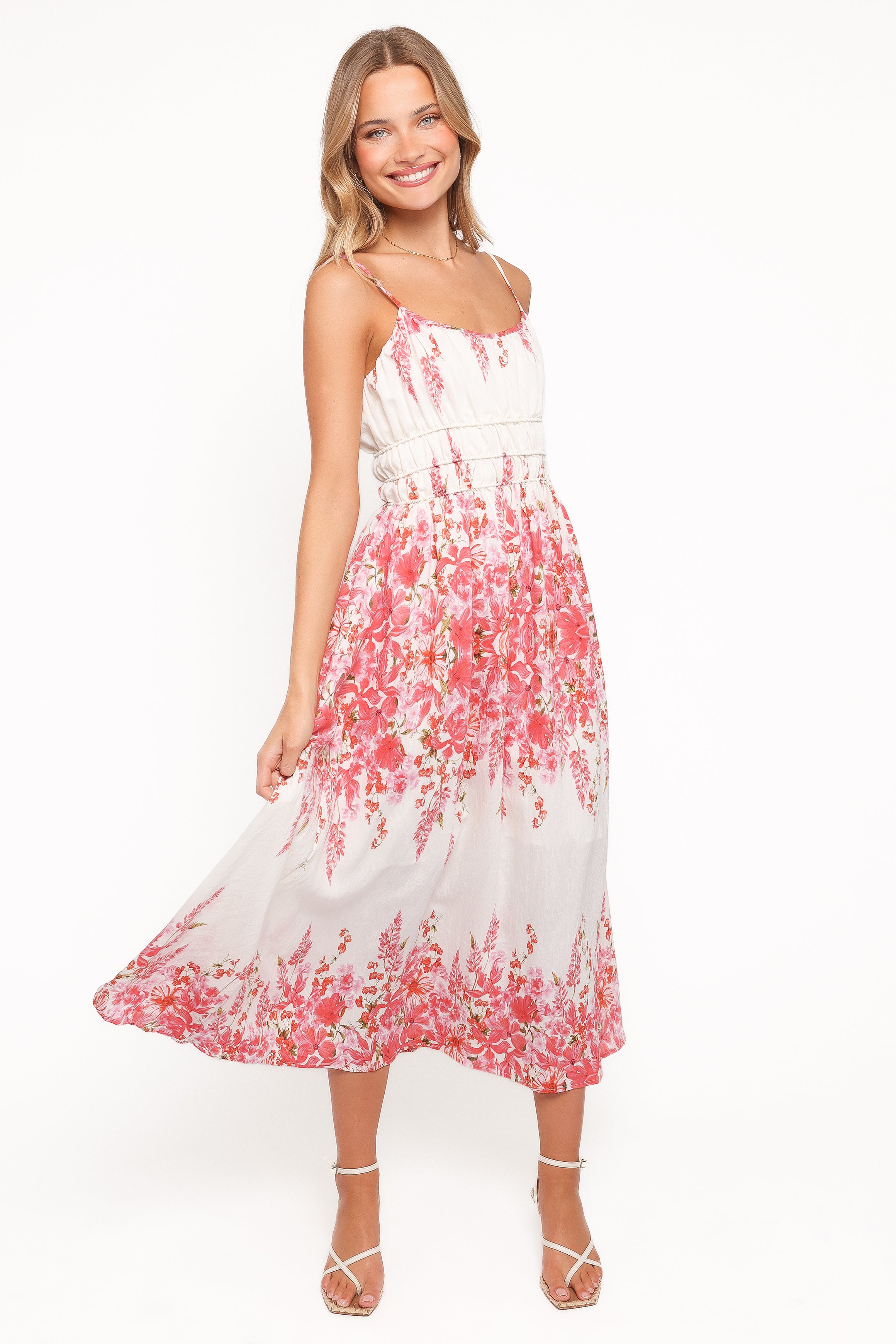 DRESSES Paulina Midi Dress - Red Floral