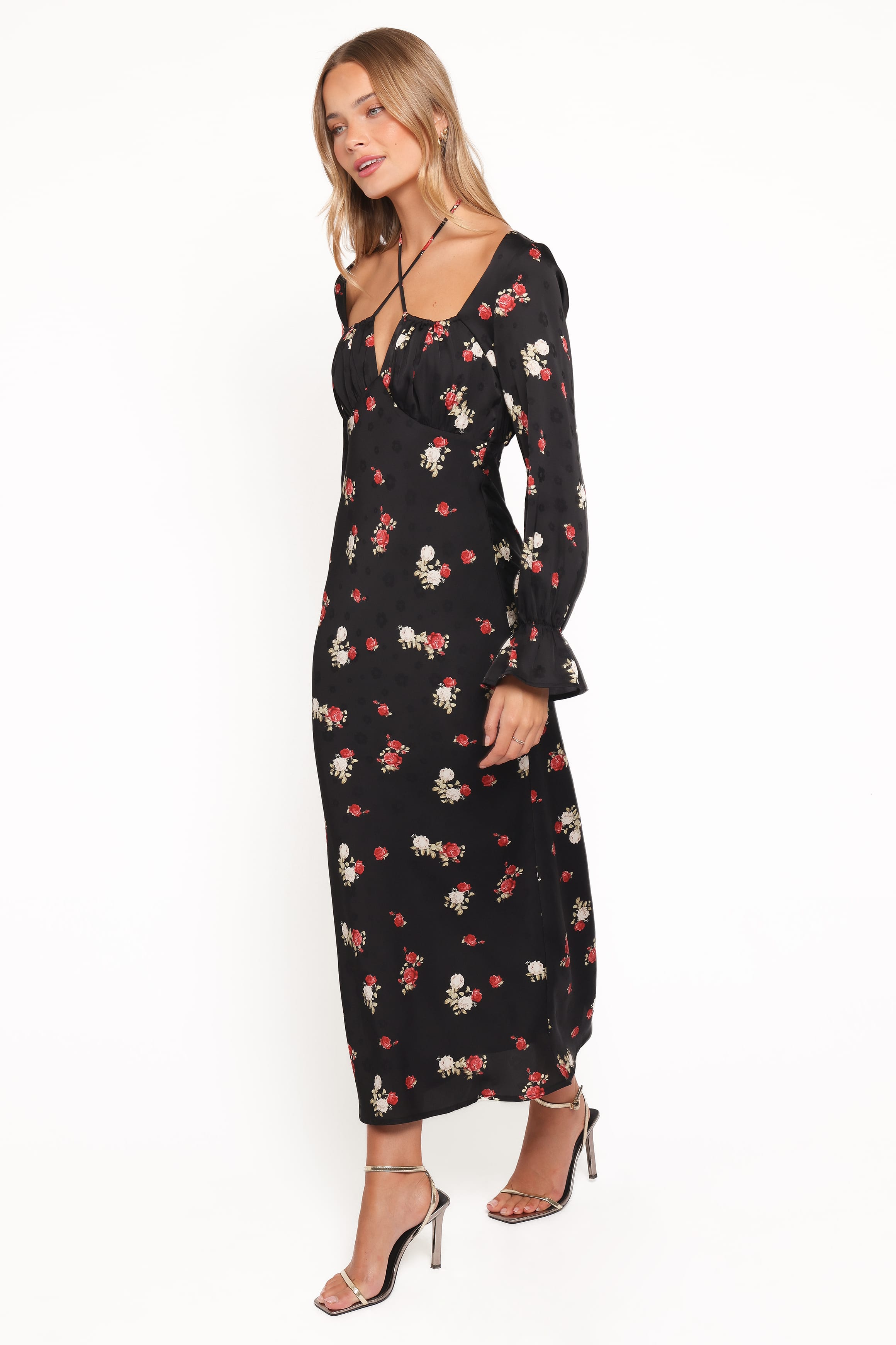 DRESSES Pauline Long Sleeve Maxi Dress - Black Floral