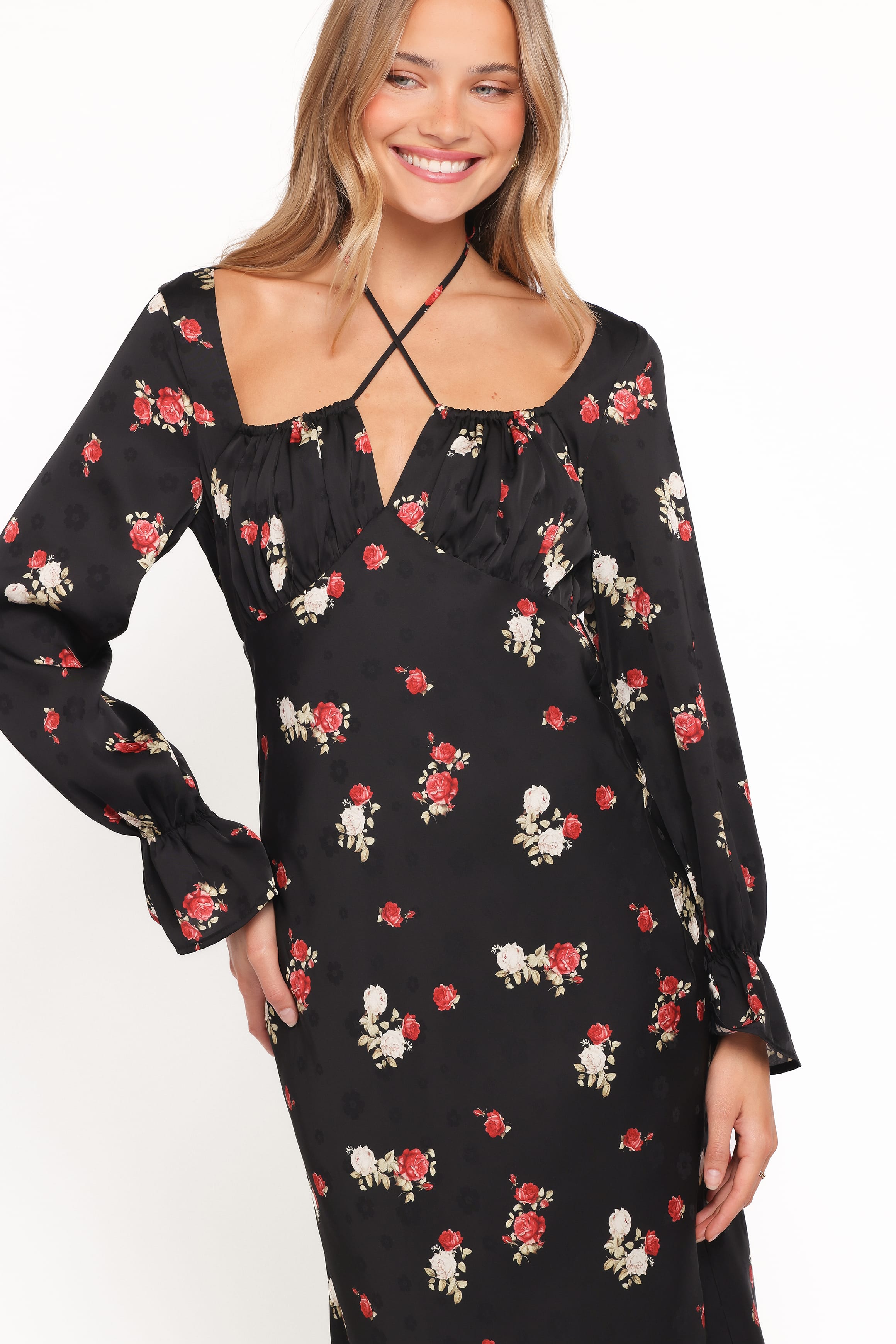 DRESSES Pauline Long Sleeve Maxi Dress - Black Floral