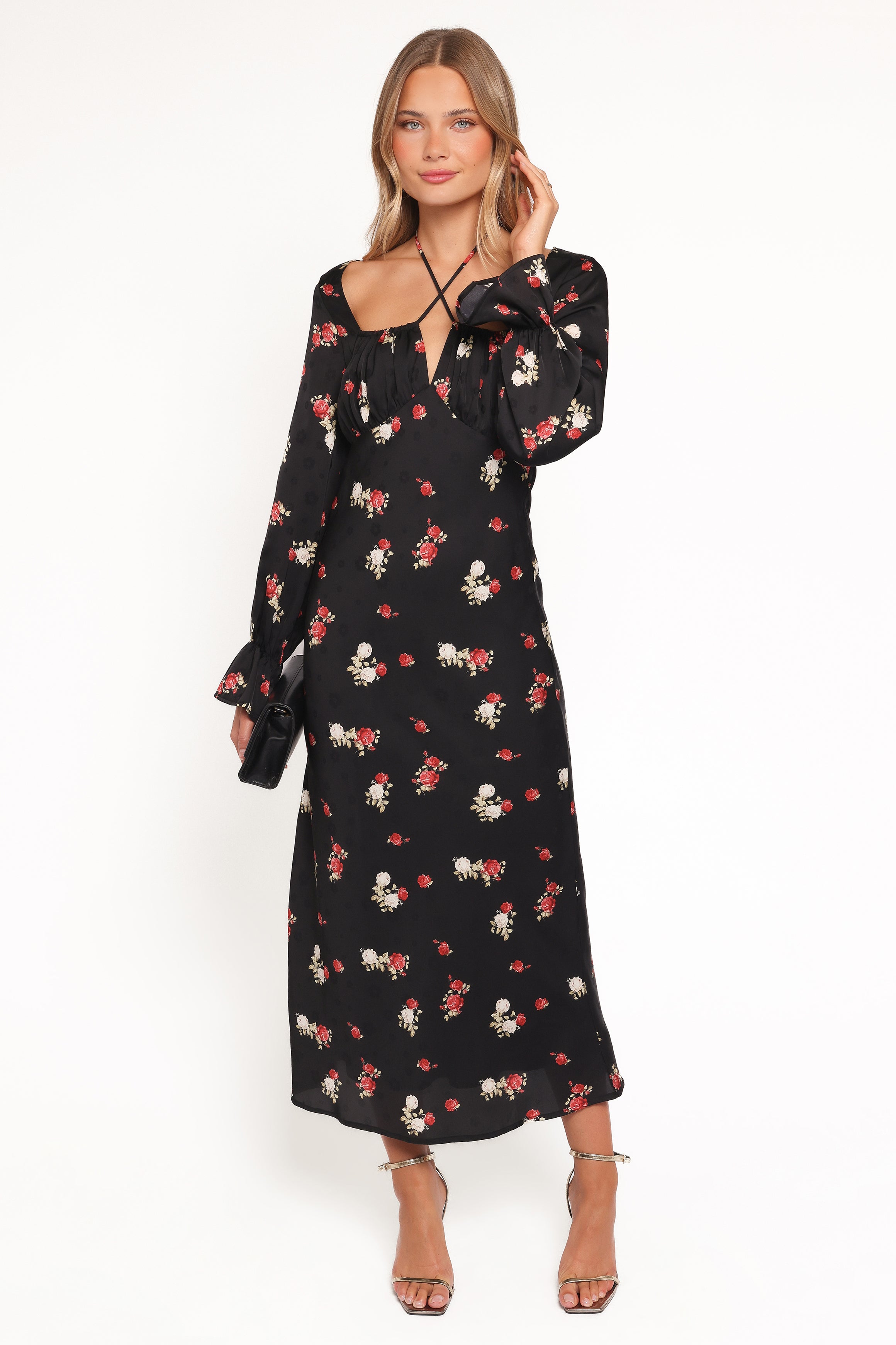 DRESSES Pauline Long Sleeve Maxi Dress - Black Floral