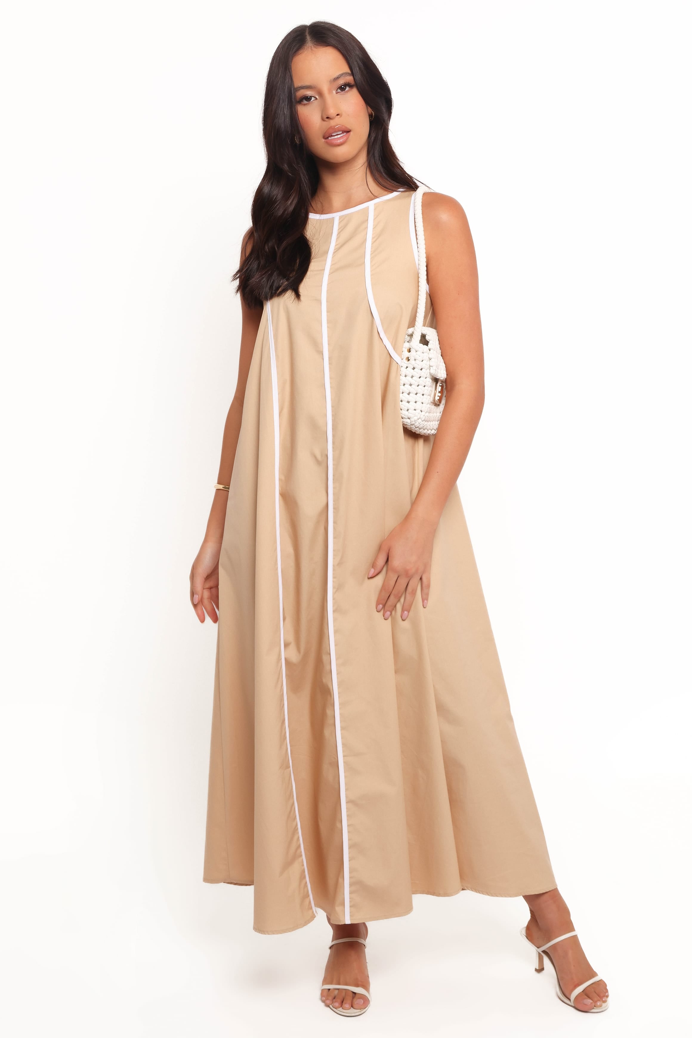 DRESSES Peppa Maxi Dress - Beige/White