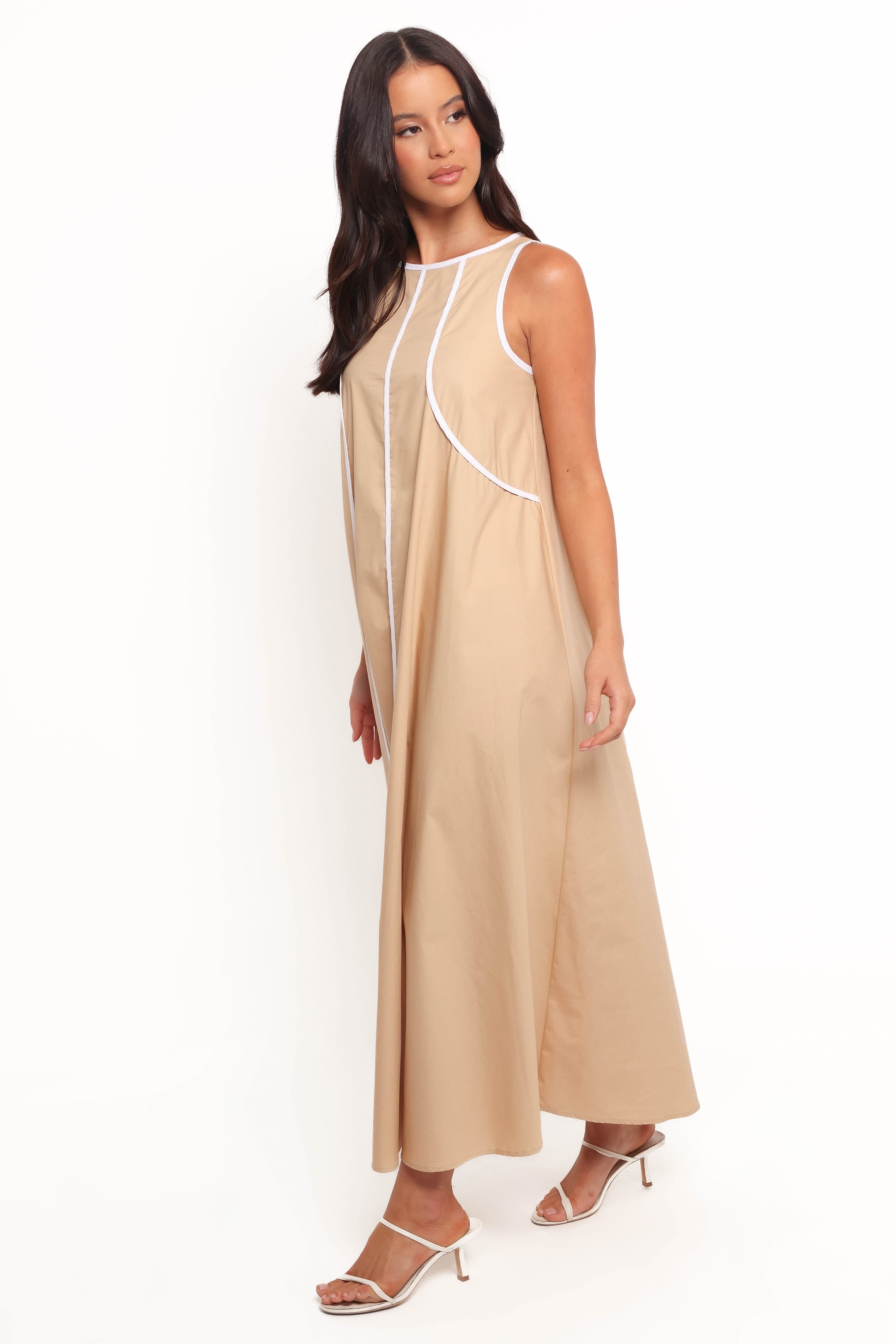 DRESSES Peppa Maxi Dress - Beige/White
