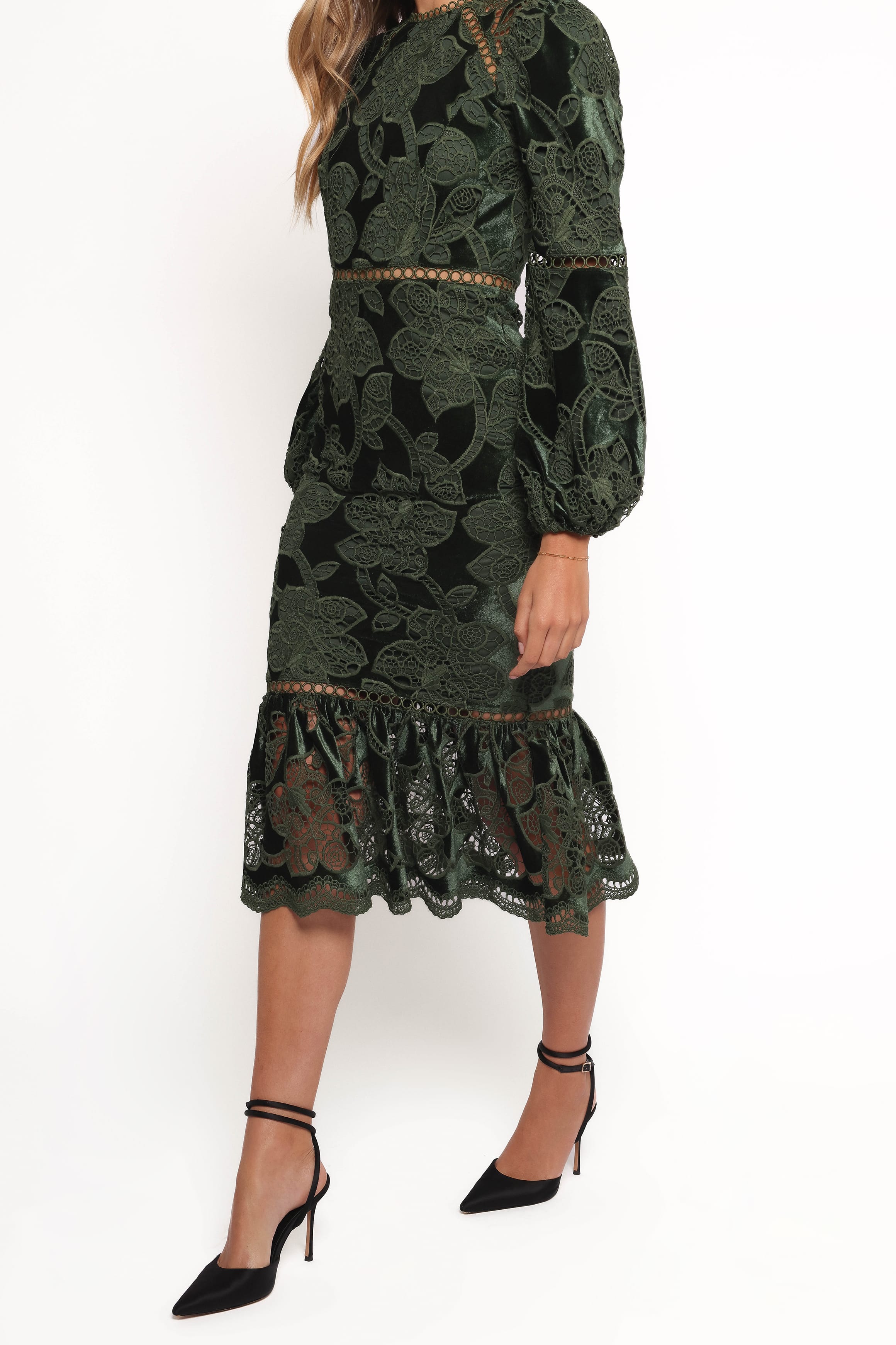 DRESSES Pierre Long Sleeve Maxi Dress - Deep Velvet Green
