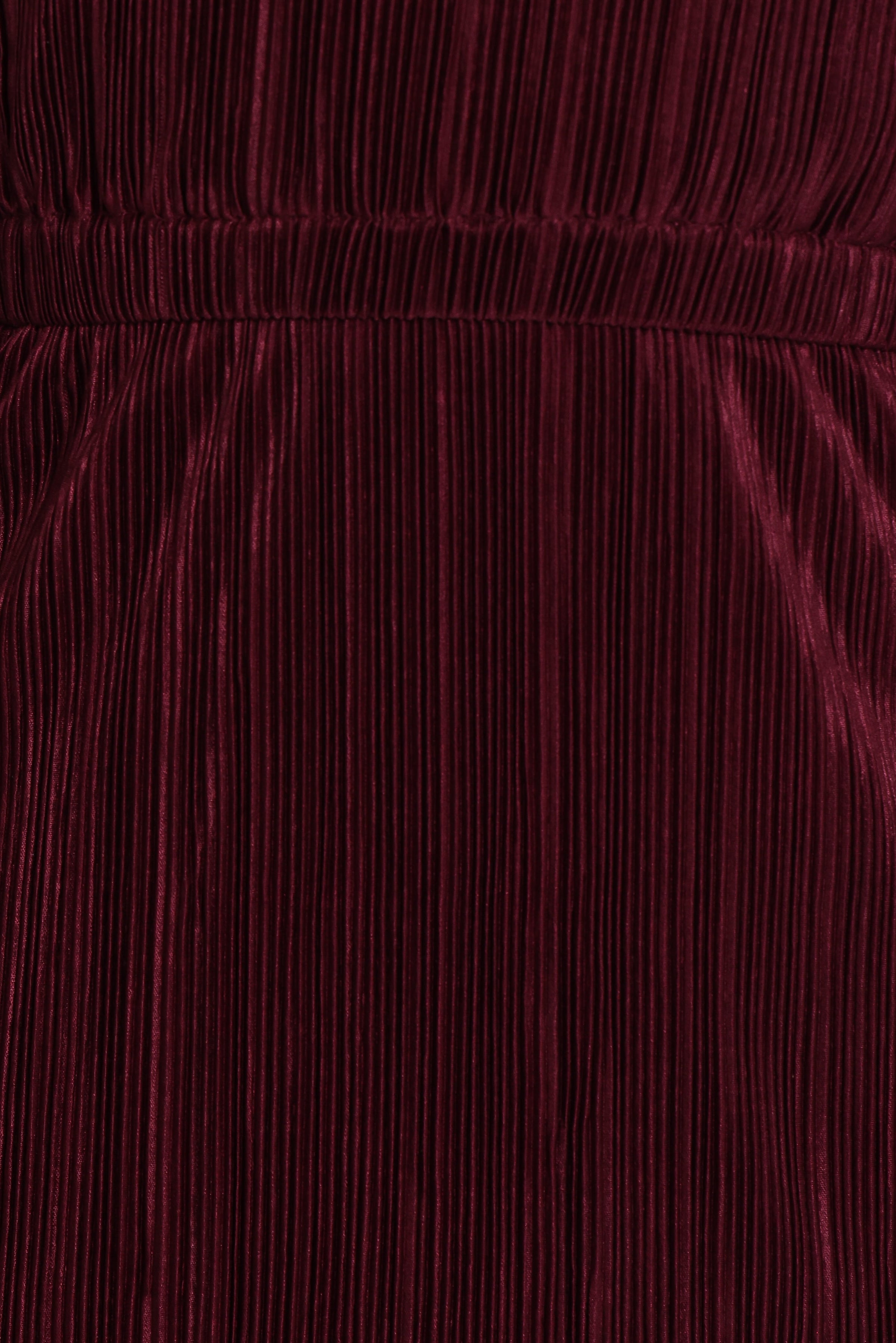 DRESSES Pontee One Shoulder Pleated Midi Dress - Burgundy