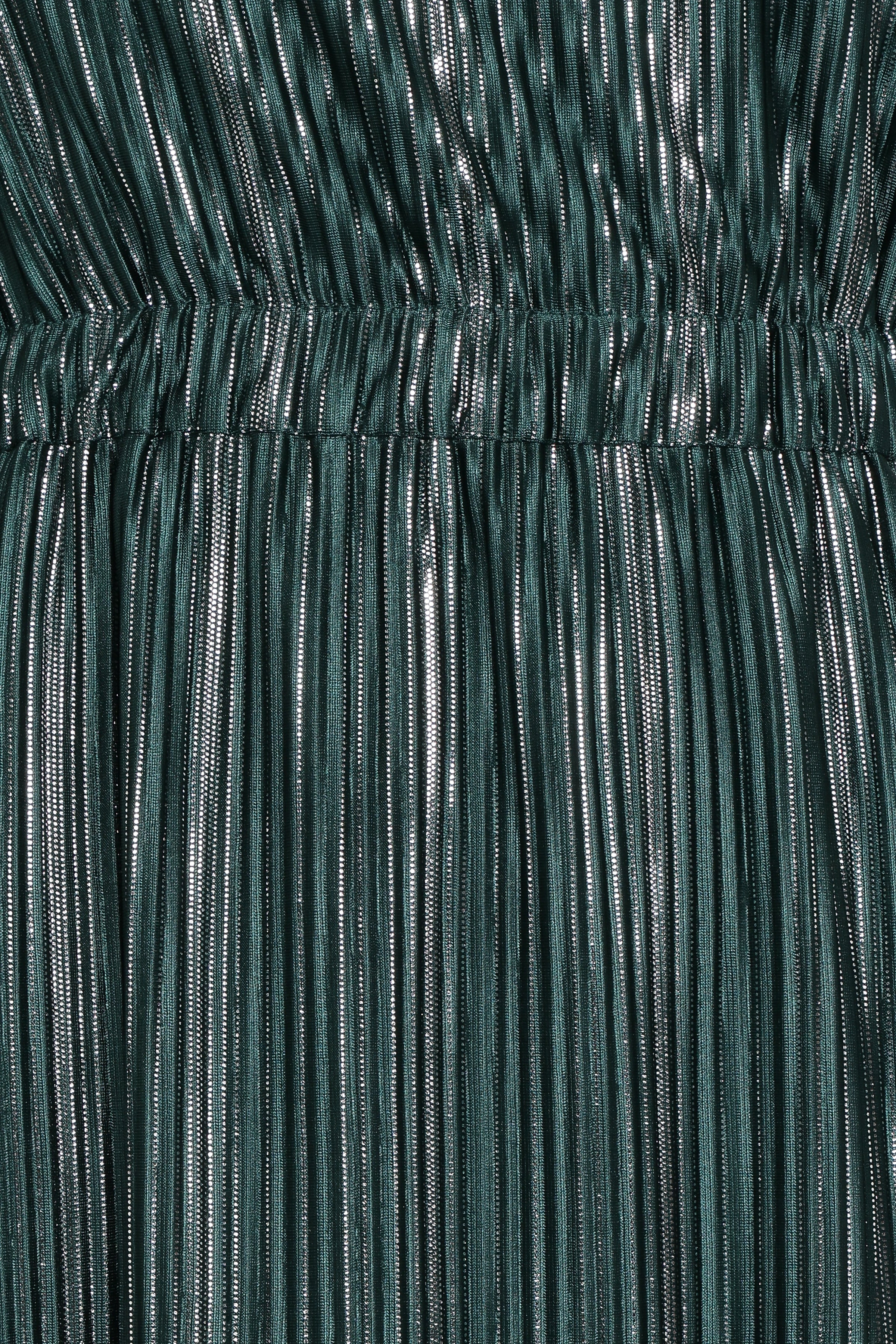 DRESSES Pontee One Shoulder Pleated Midi Dress - Green