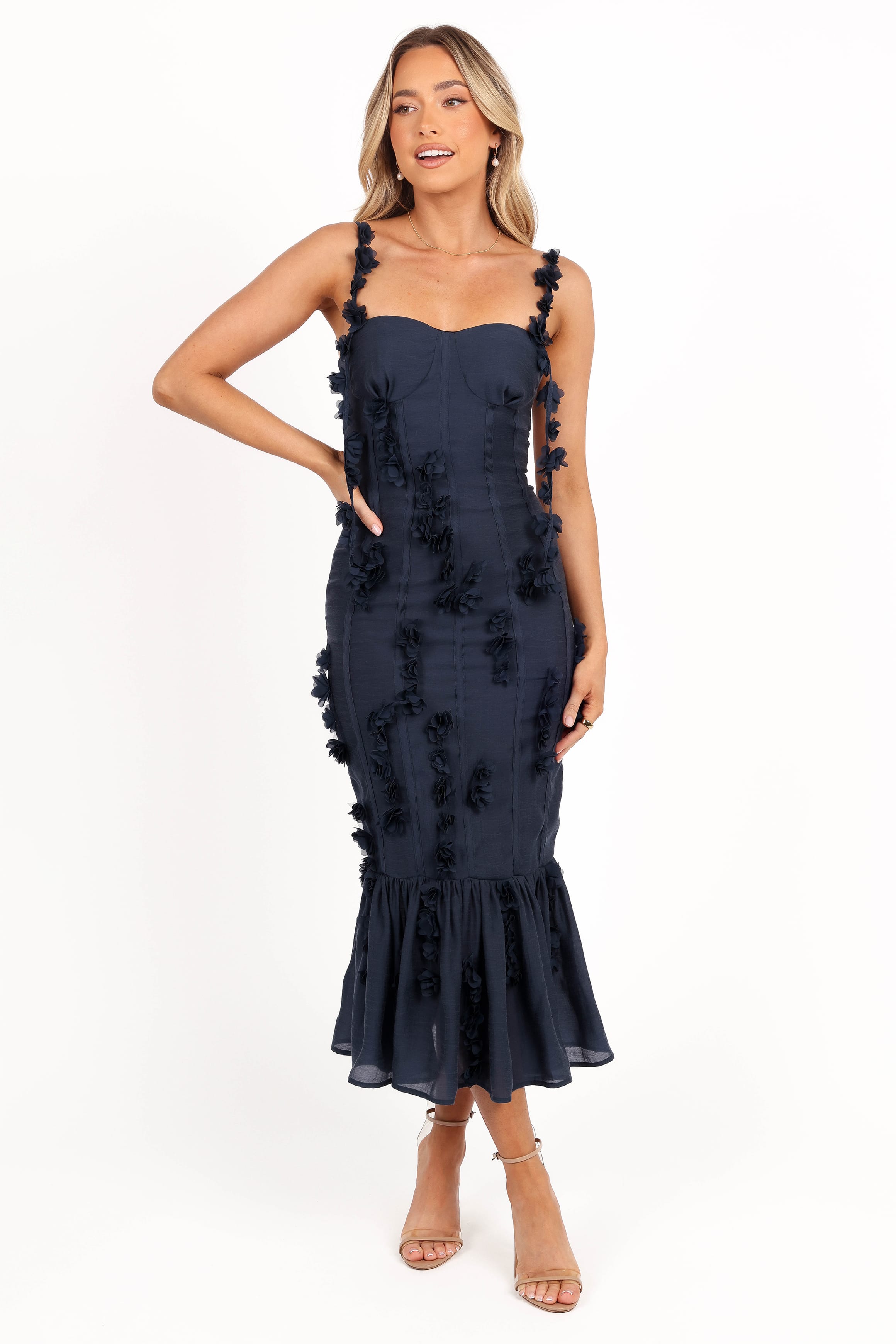 DRESSES Posedly Midi Dress - Navy