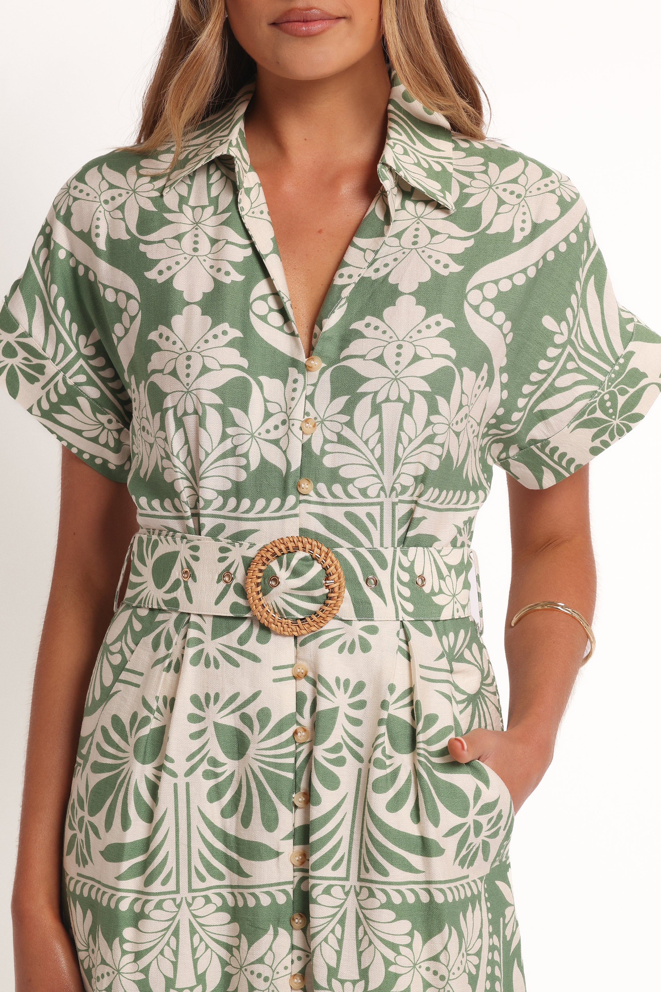 DRESSES Preston Midi Dress - Green Floral