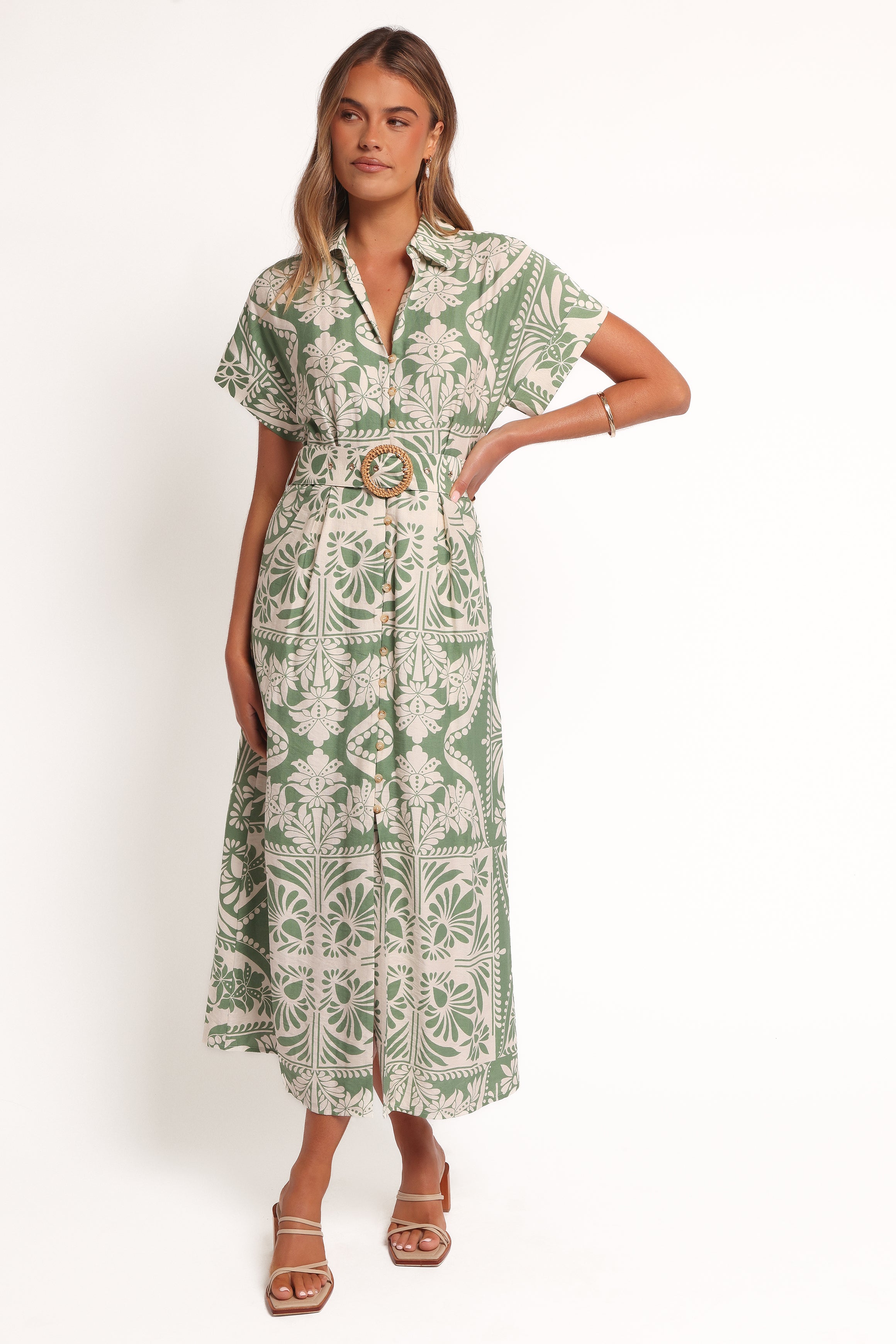 DRESSES Preston Midi Dress - Green Floral
