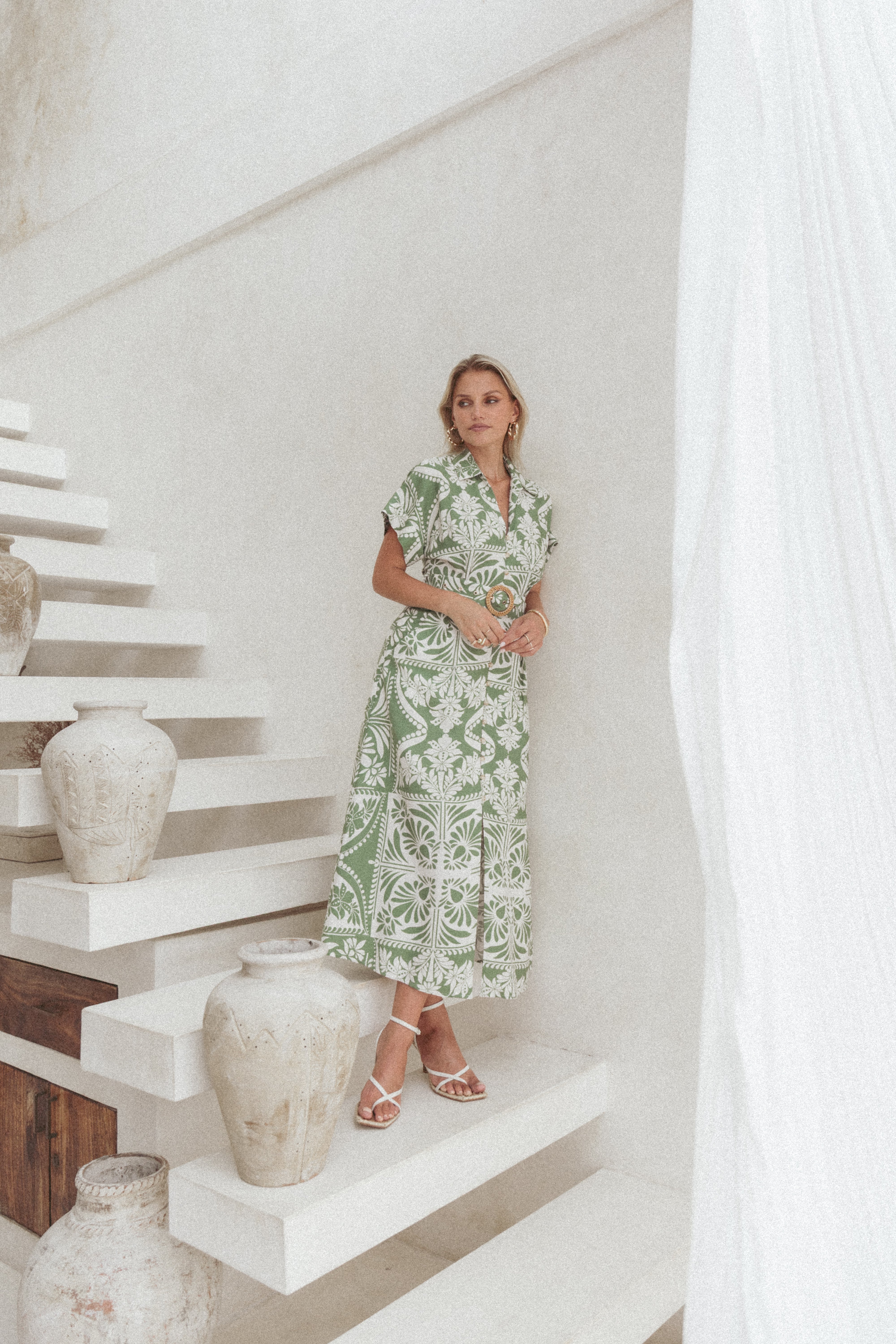 DRESSES Preston Midi Dress - Green Floral