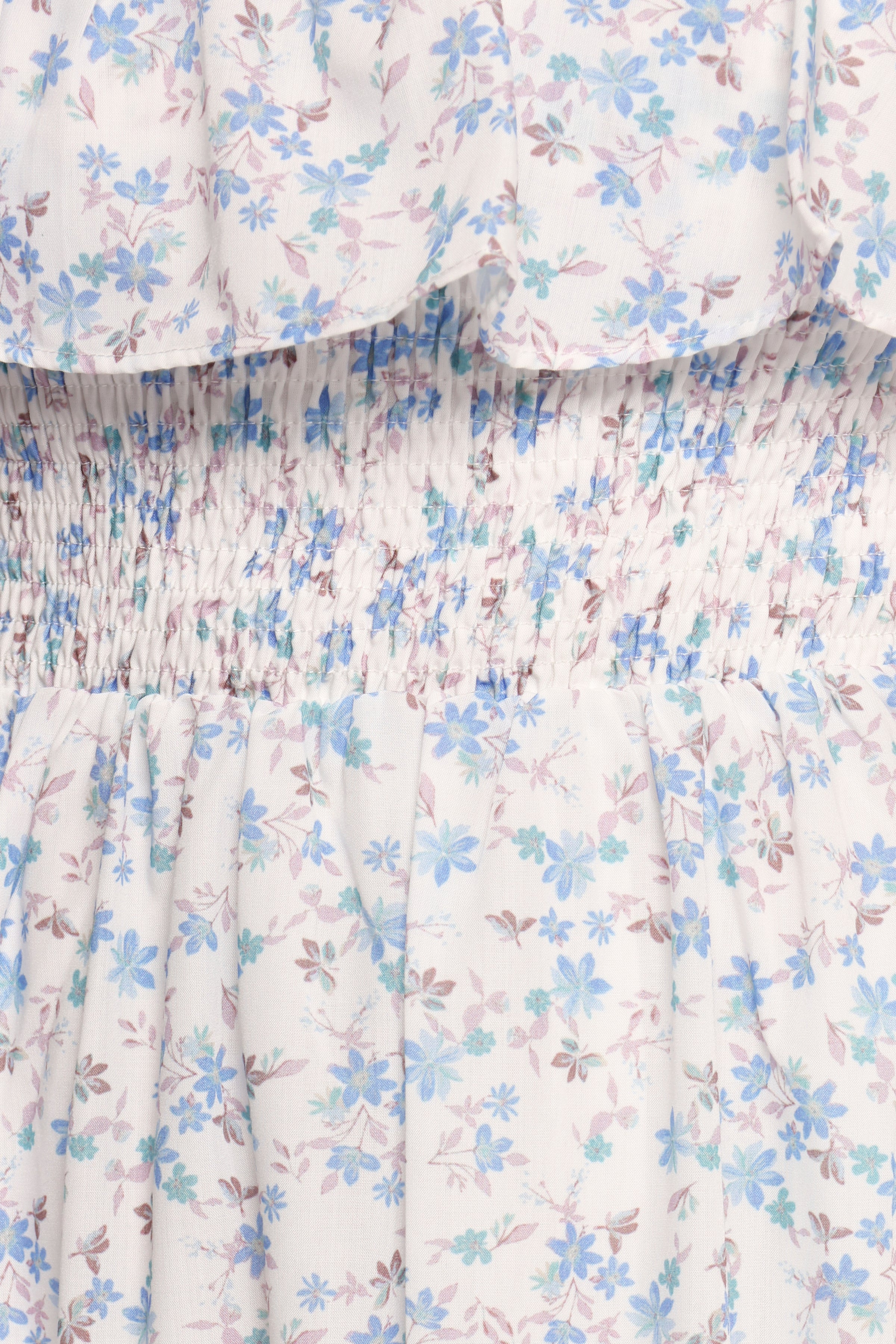 DRESSES Priscilla Strapless Midi Dress - Blue Floral