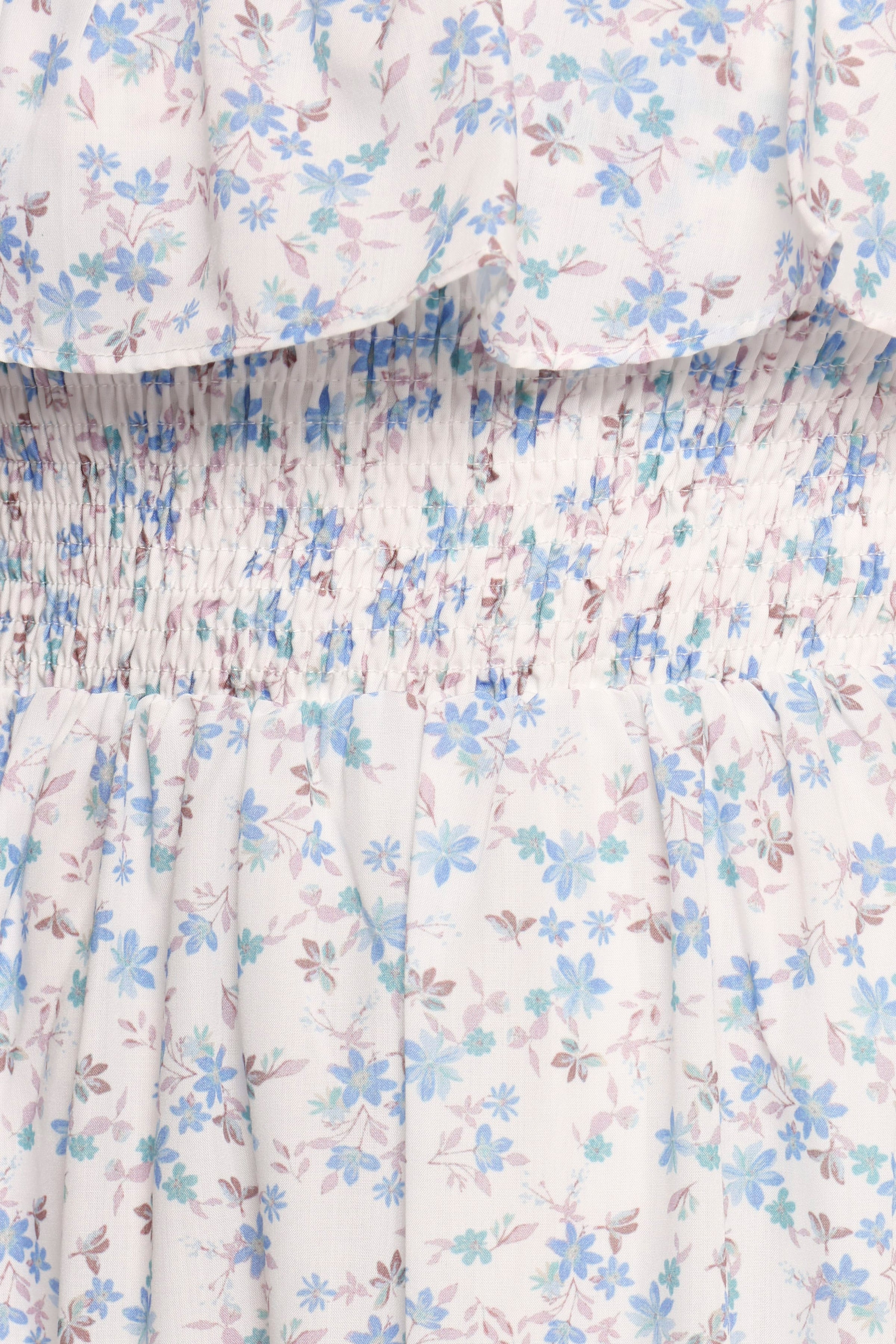 DRESSES Priscilla Strapless Midi Dress - Blue Floral