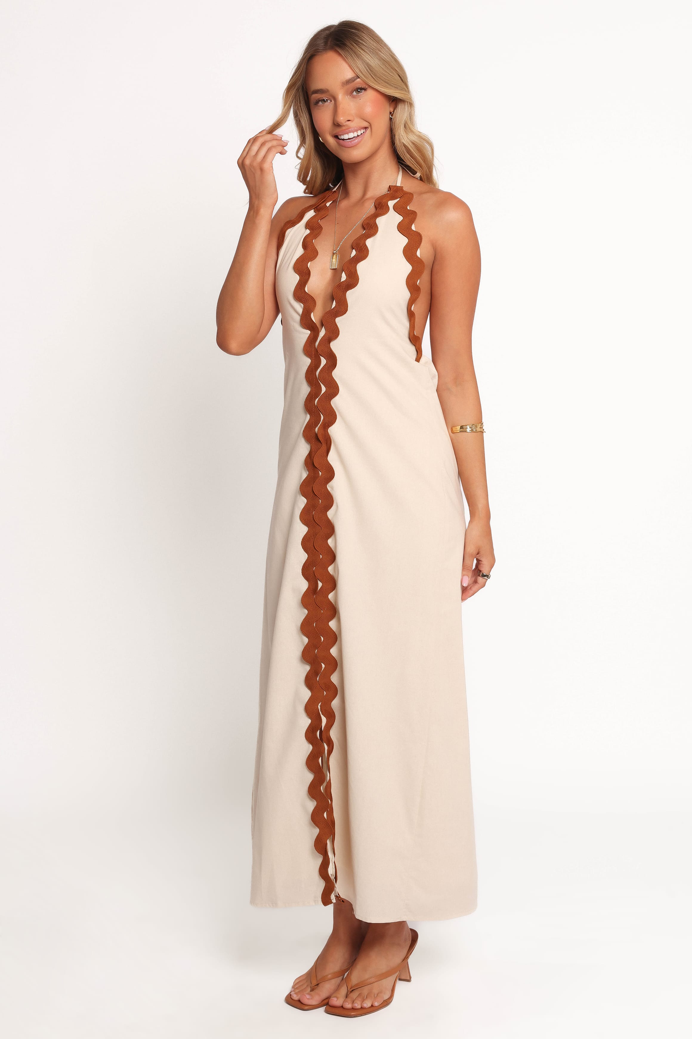 DRESSES Quinley Maxi Dress - Brown/Cream