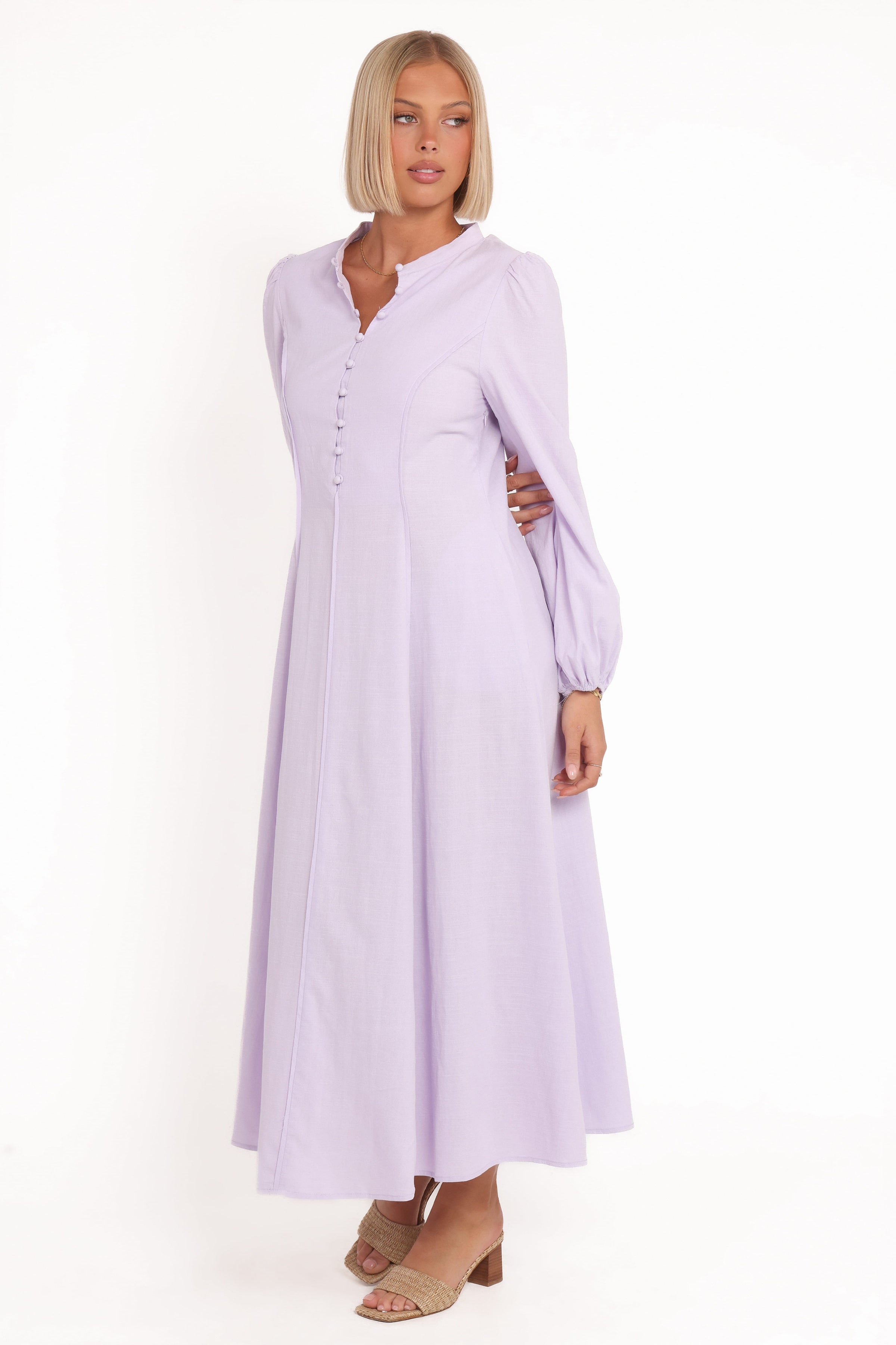 DRESSES Raleigh Long Sleeve Midi Dress - Lavender