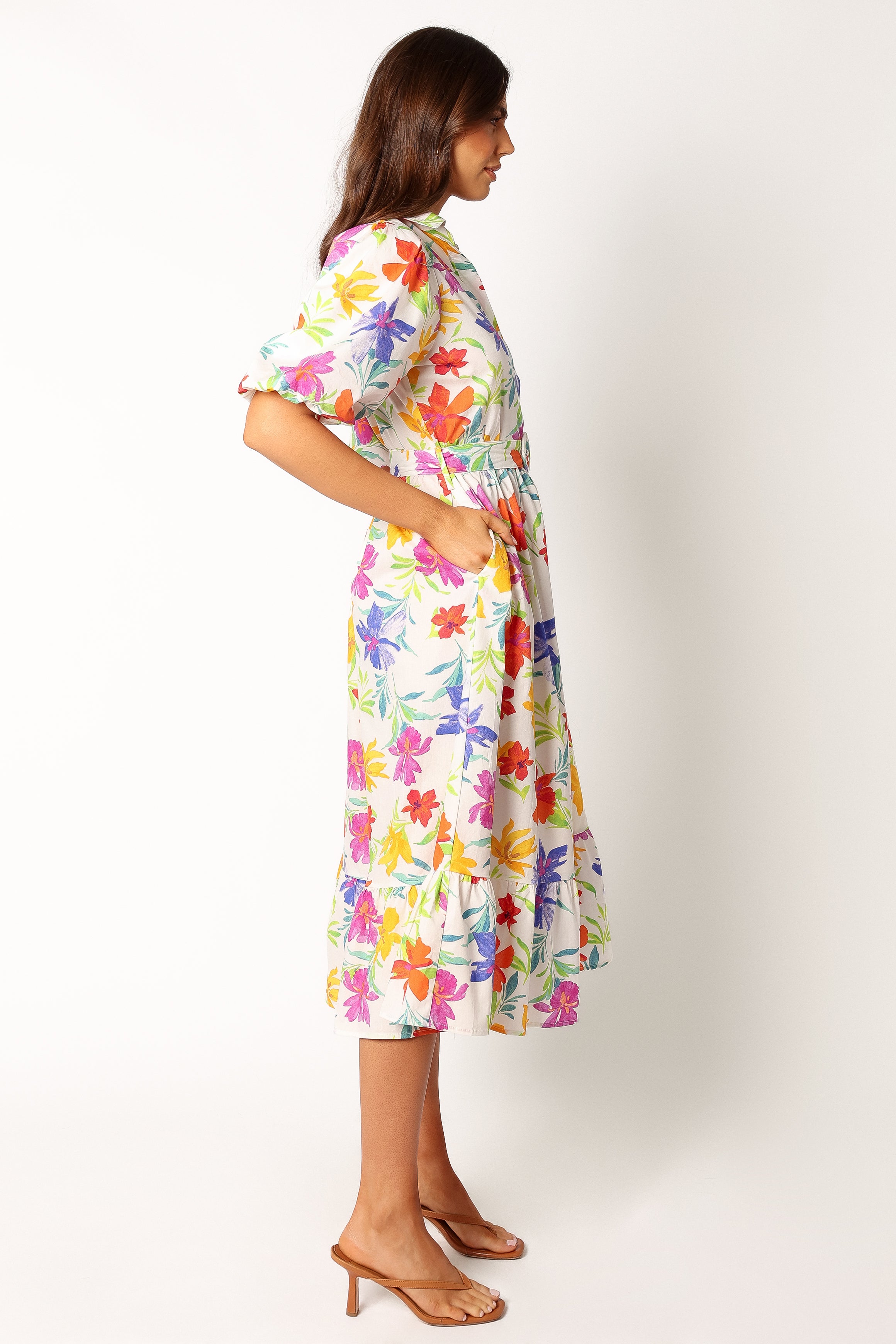 DRESSES @Reese Midi Dress - Zinnia Print