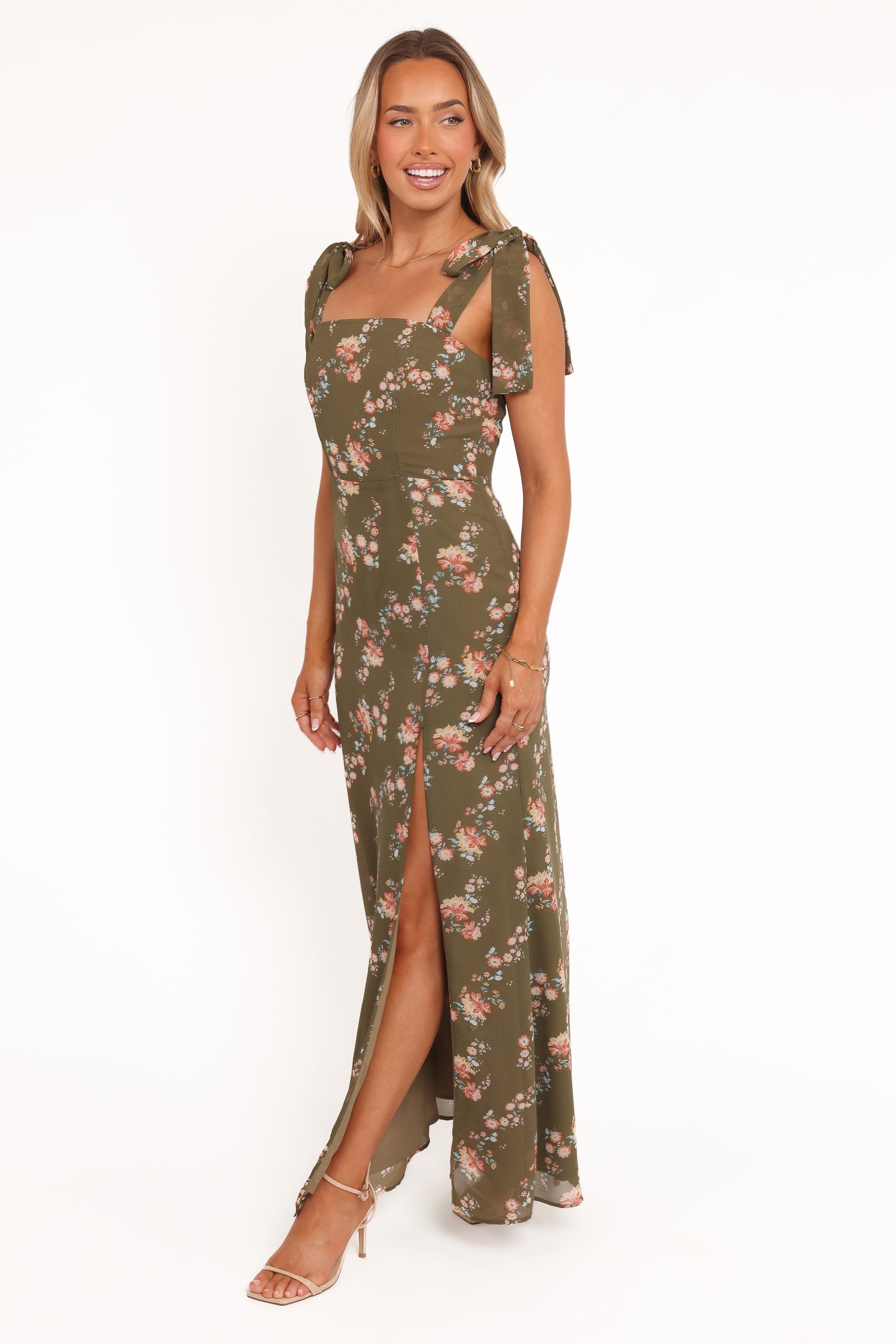 DRESSES Renita Maxi Dress - Olive Floral