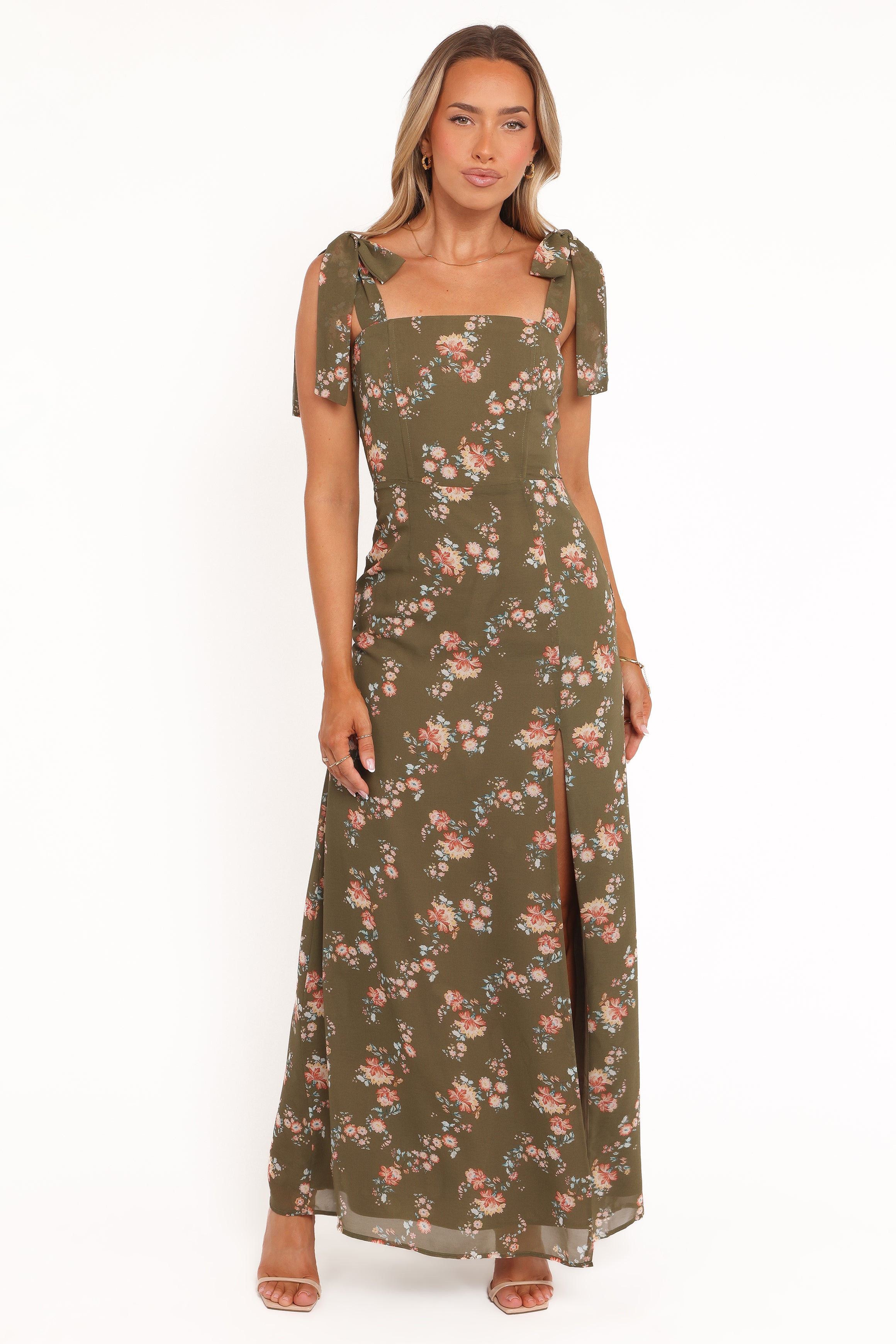 DRESSES Renita Maxi Dress - Olive Floral
