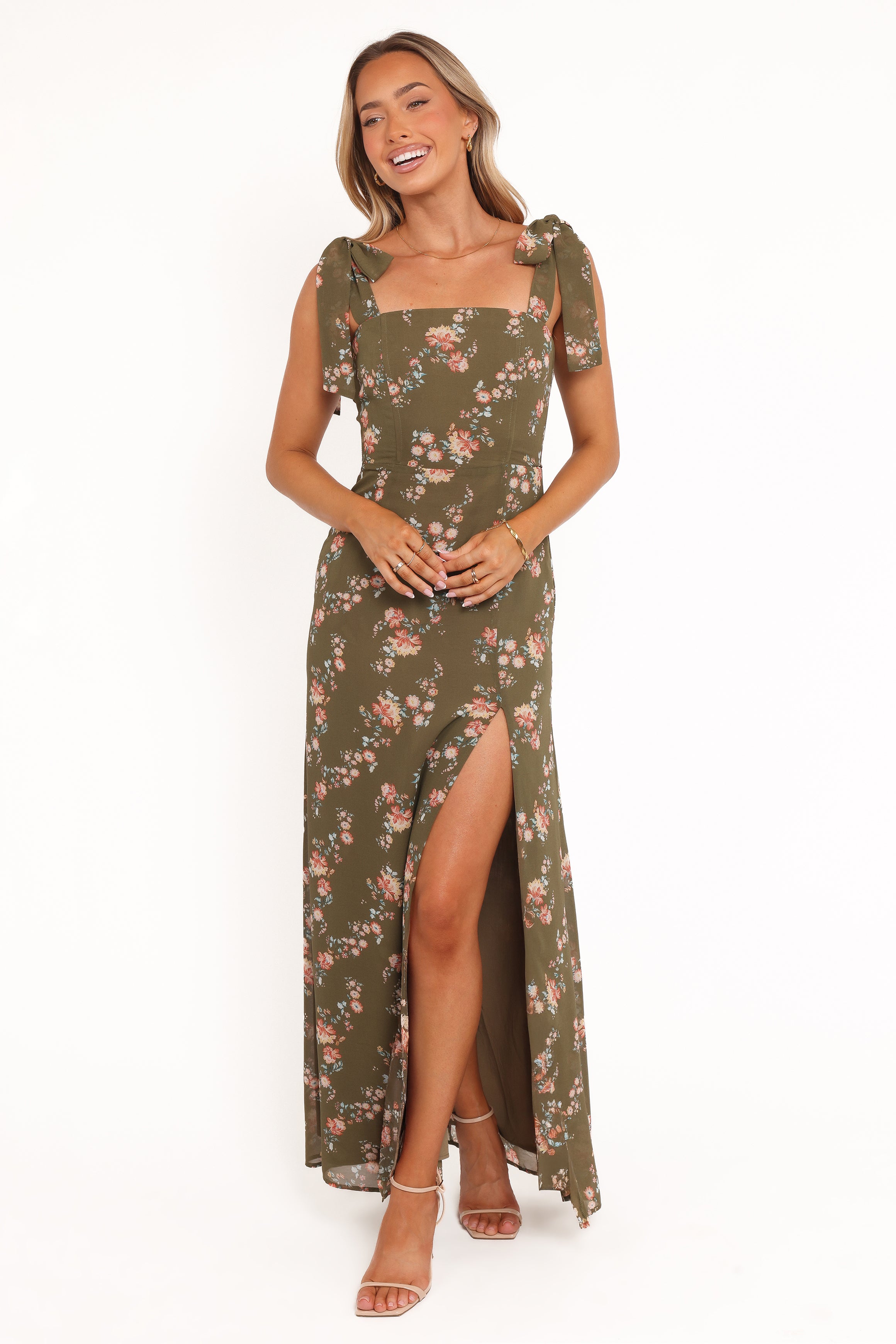DRESSES Renita Maxi Dress - Olive Floral
