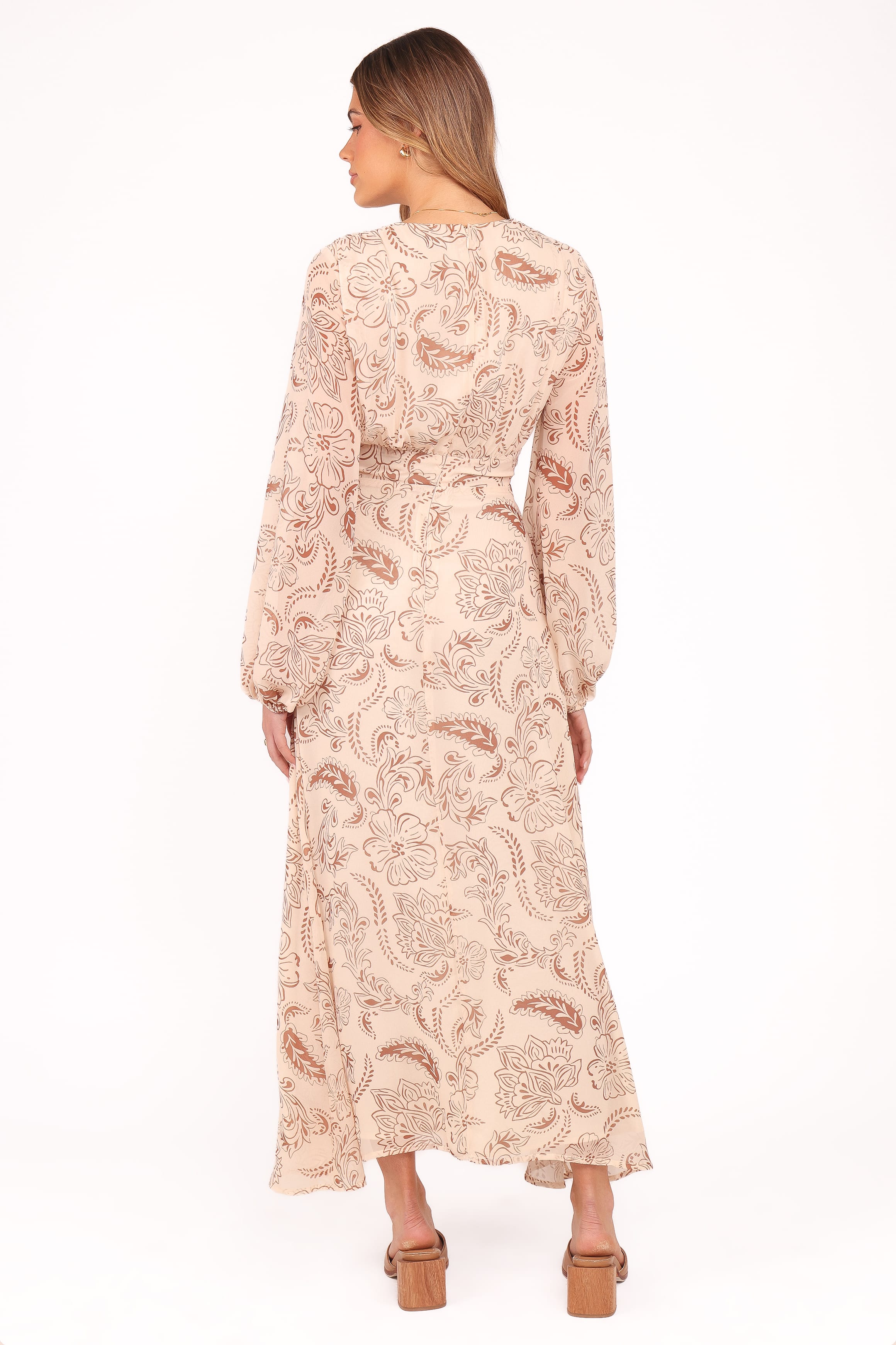 DRESSES Riba Midi Dress - Brown Paisley