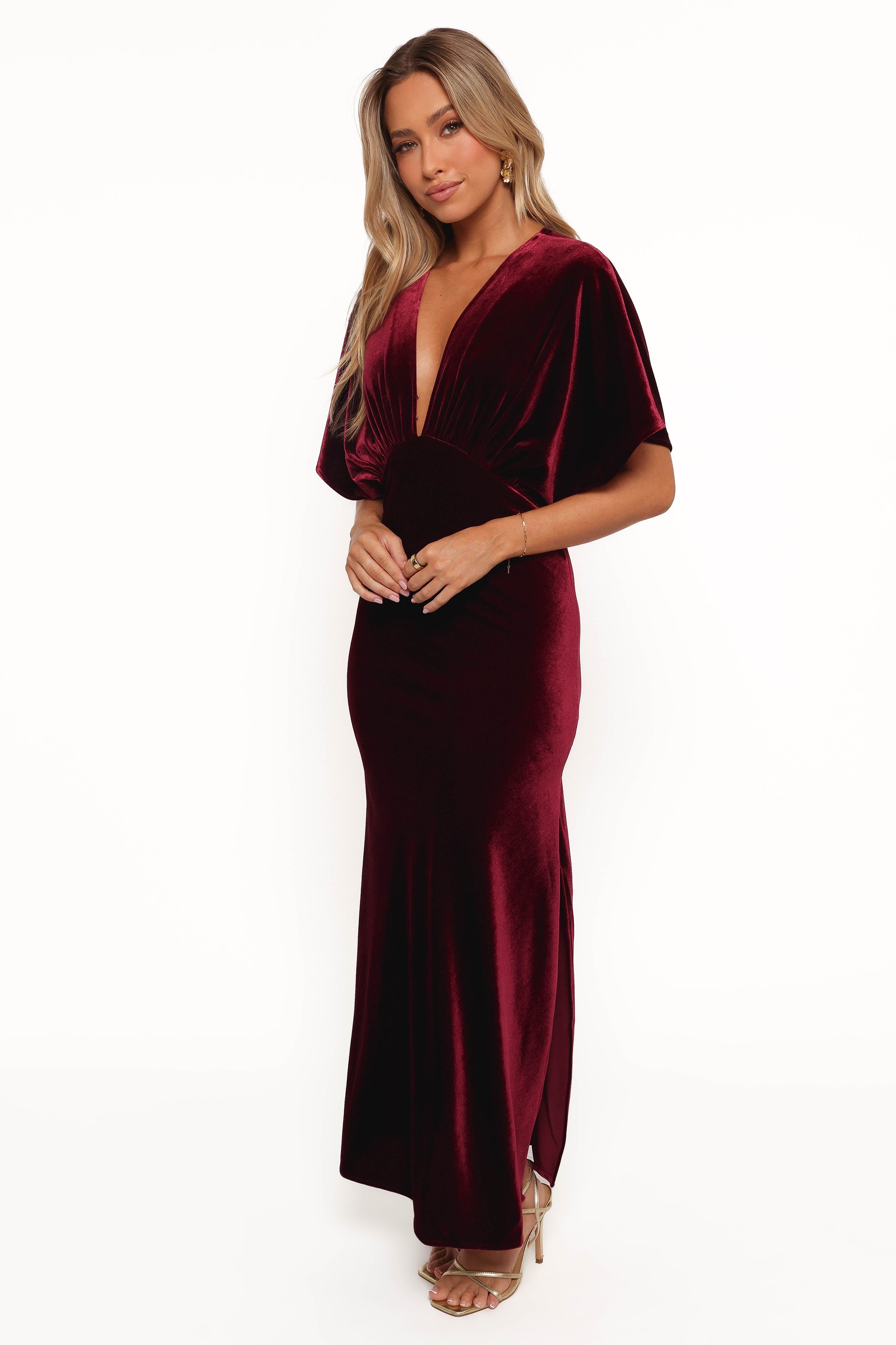 DRESSES Ricki Velvet Maxi Dress - Wine