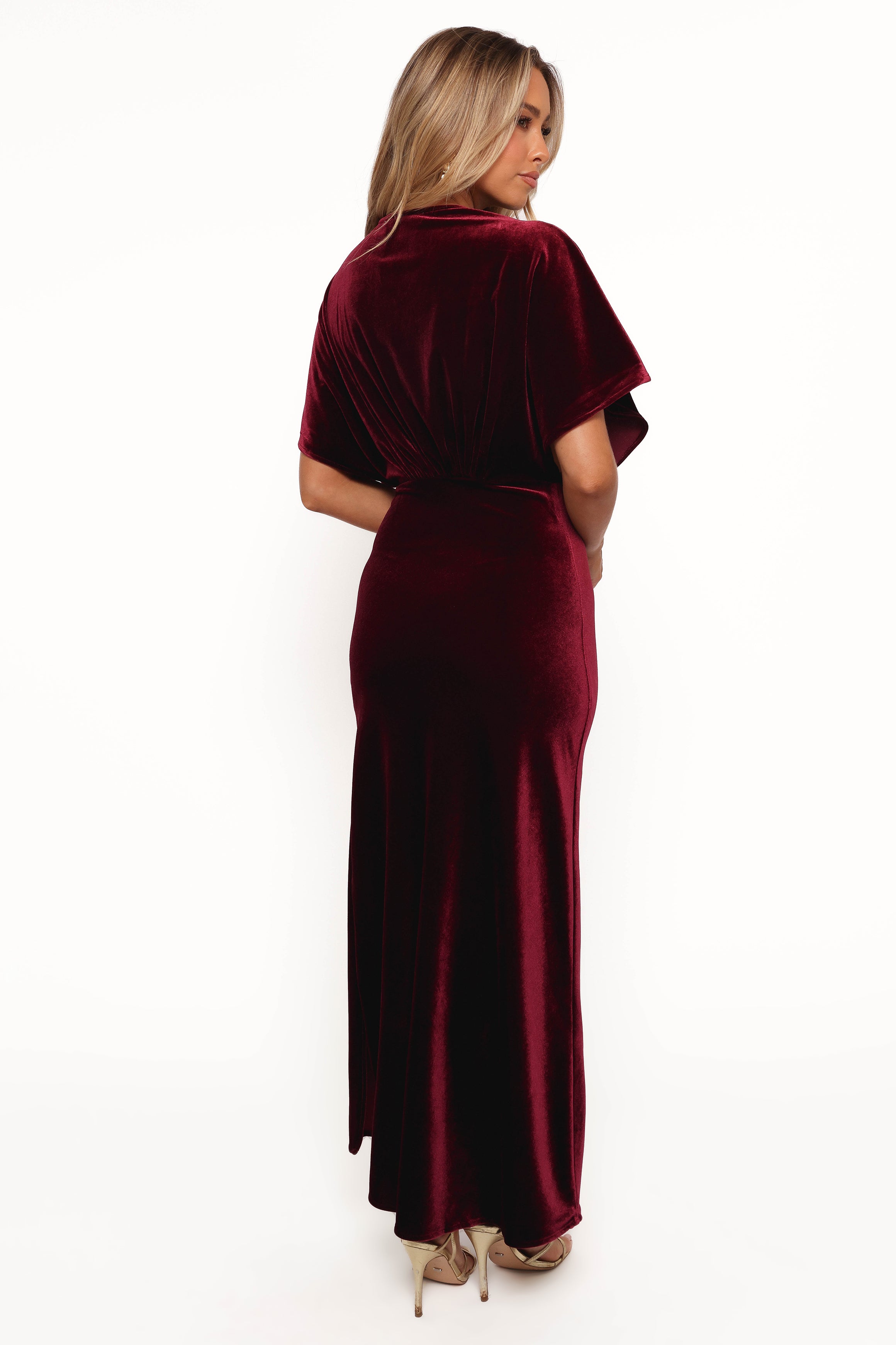 DRESSES Ricki Velvet Maxi Dress - Wine