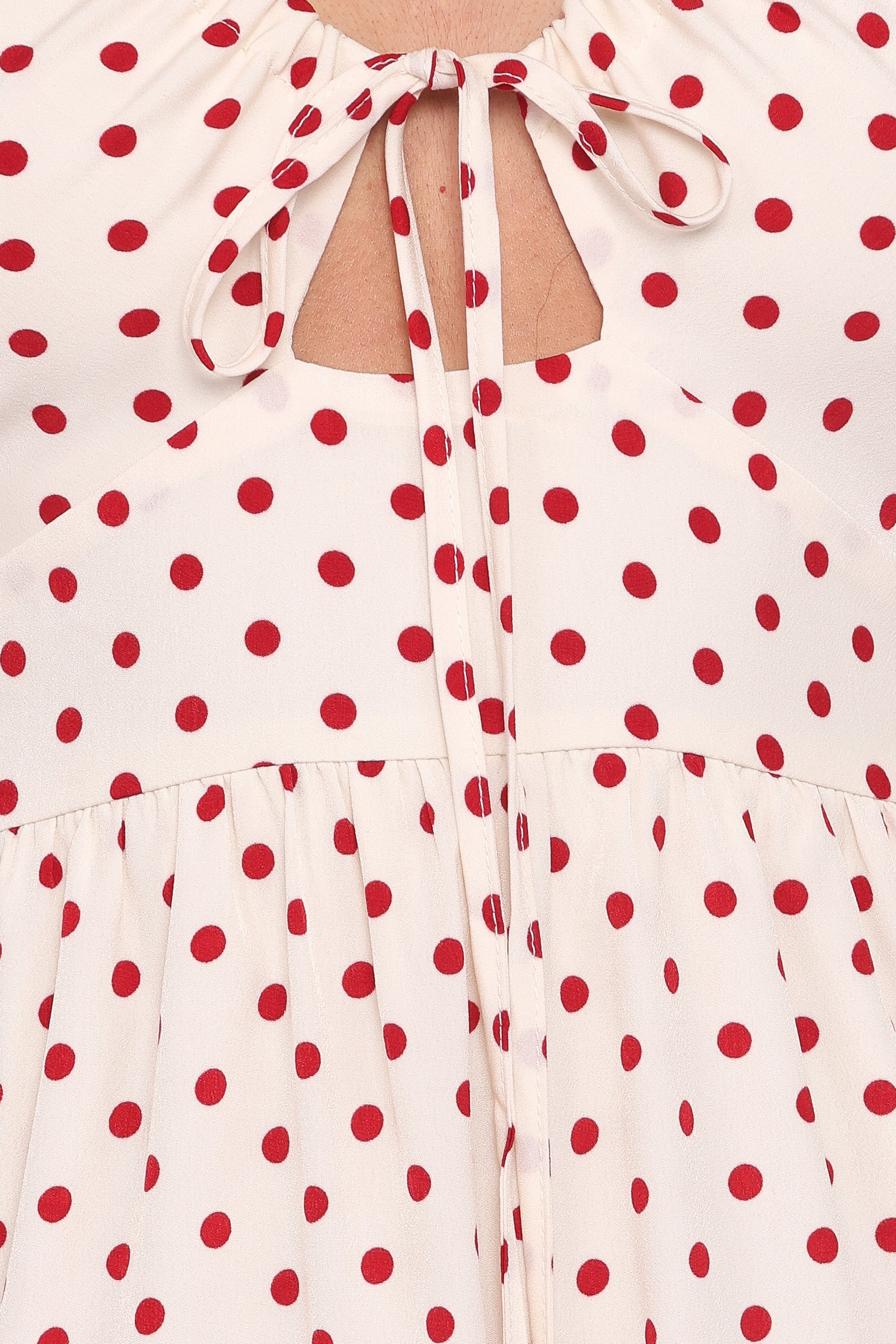 DRESSES Rilie Halterneck Midi Dress - Red Polka Dot