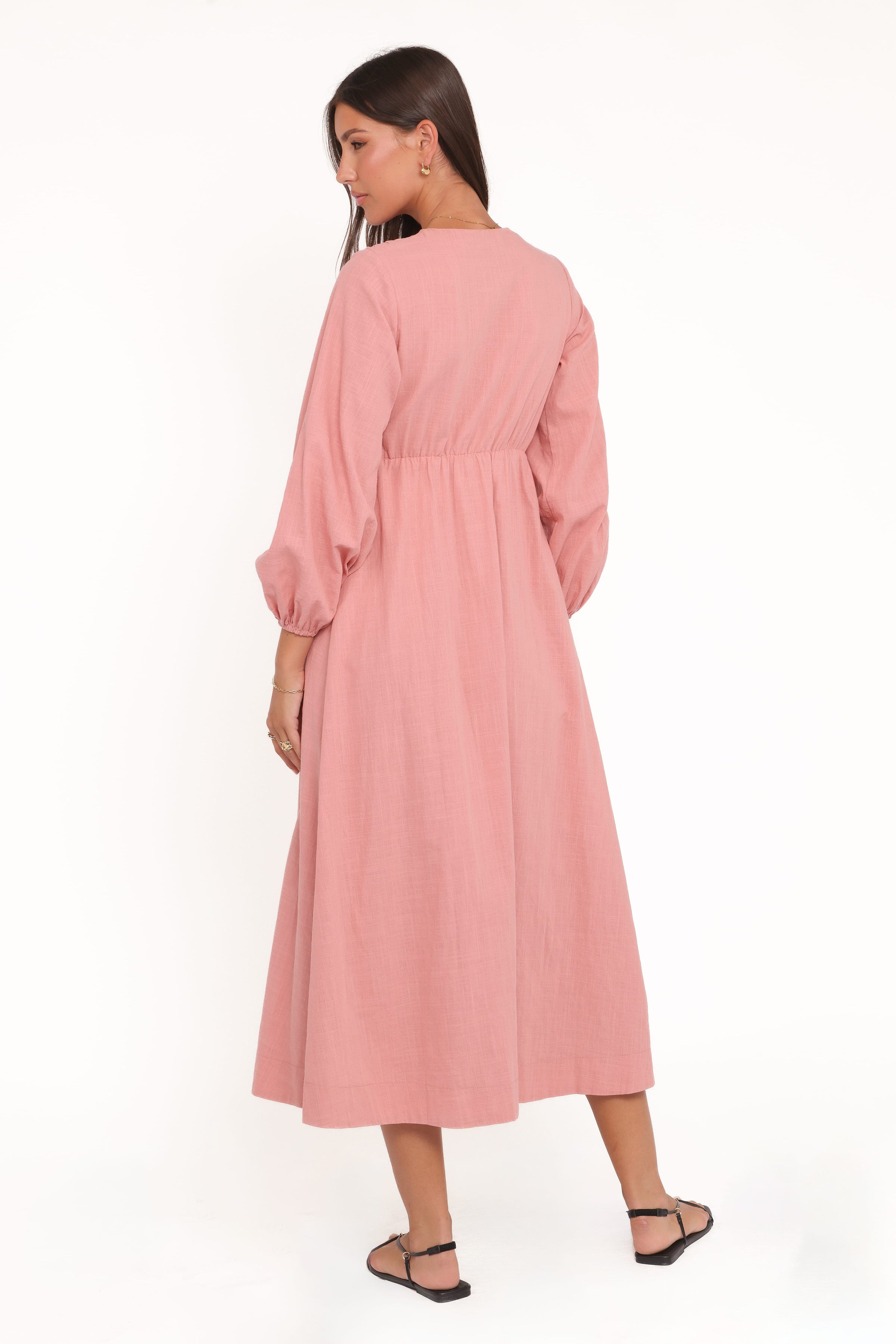 DRESSES Riven Long Sleeve Maxi Dress - Pink