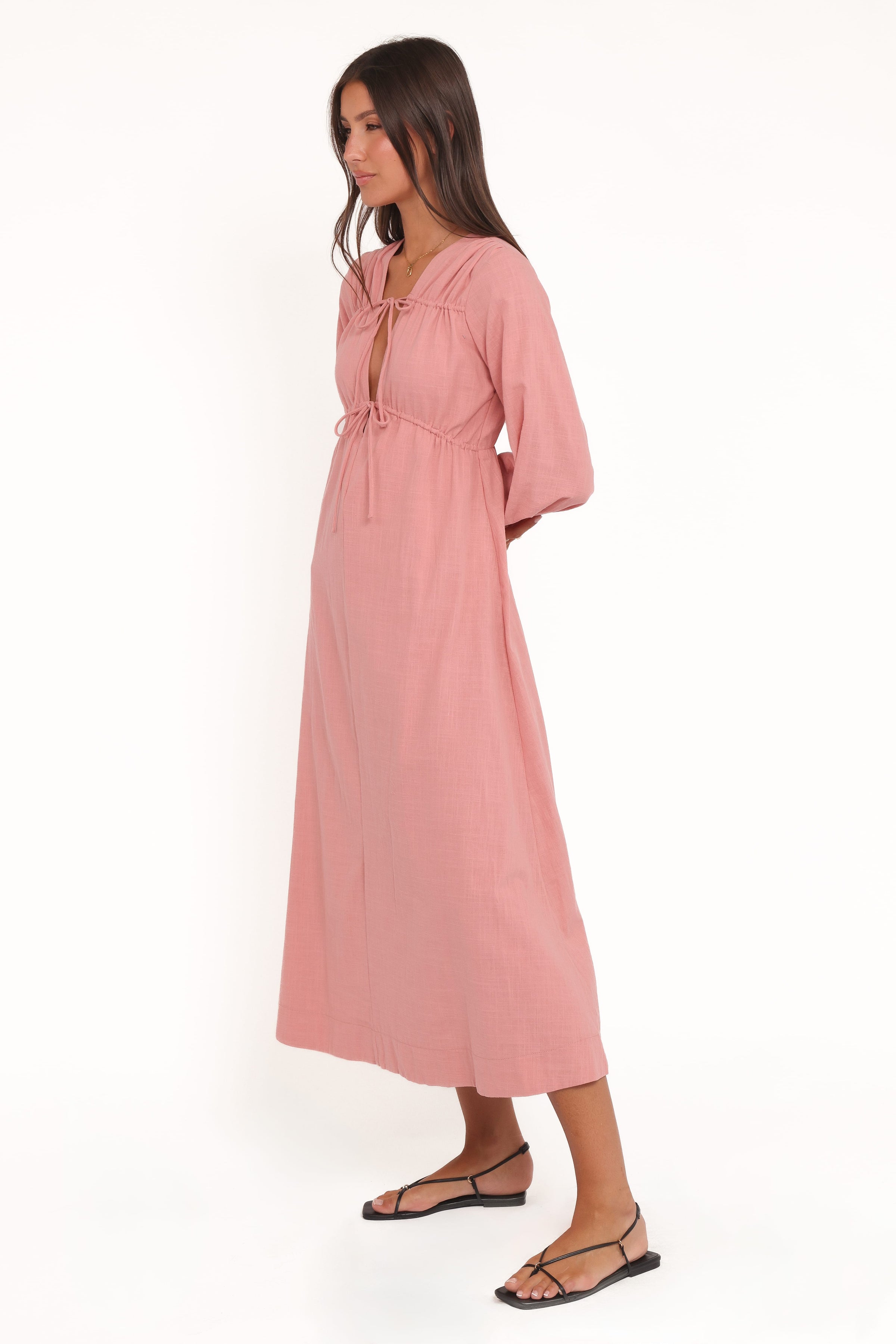 DRESSES Riven Long Sleeve Maxi Dress - Pink