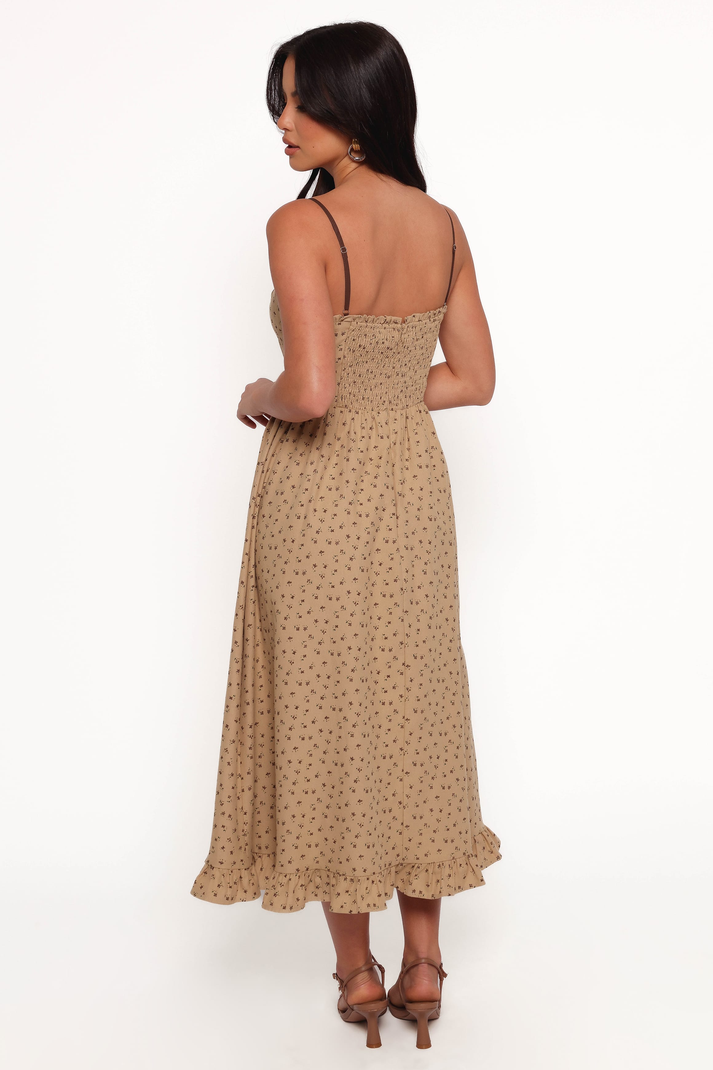 DRESSES Robbins Midi Dress - Beige Brown
